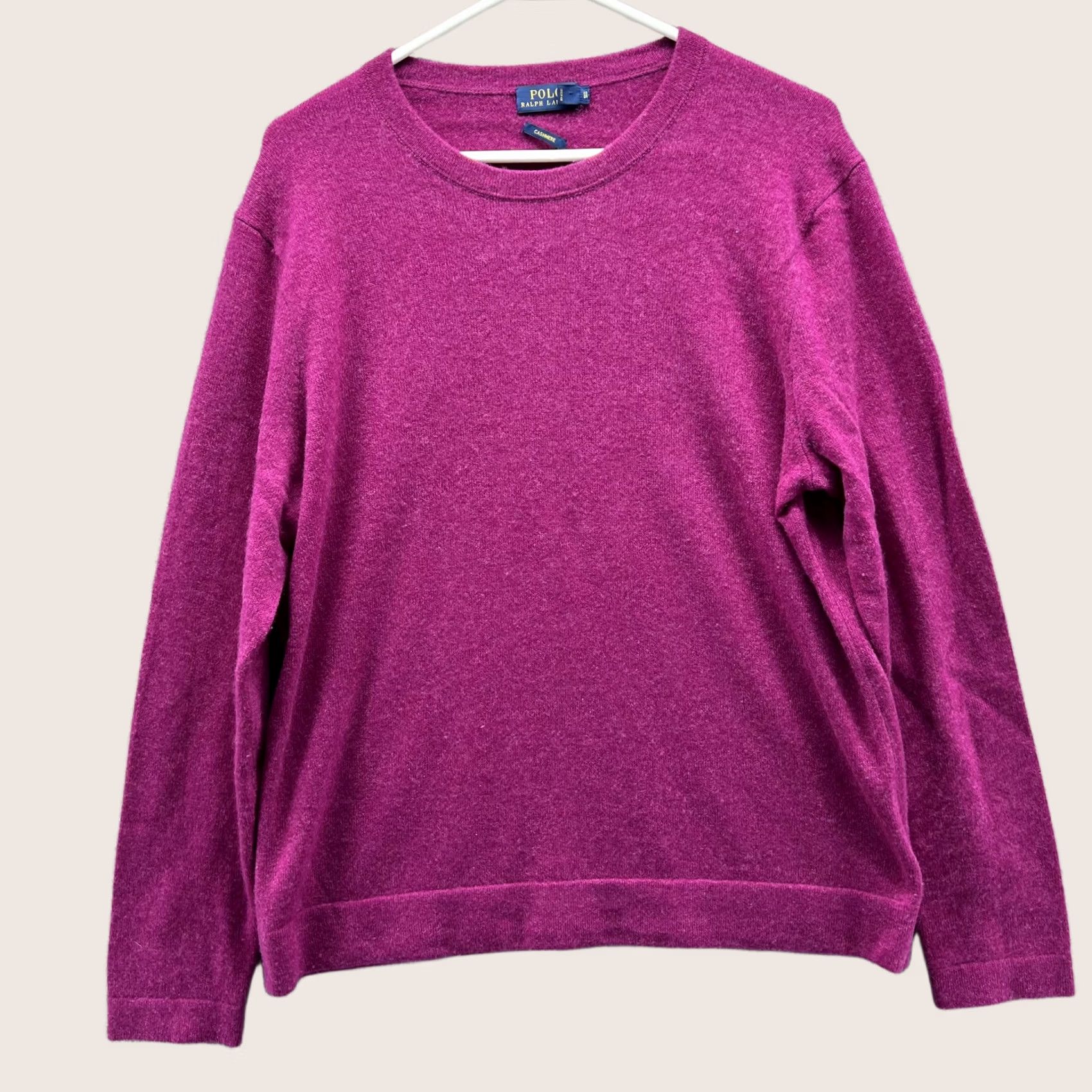Polo Ralph Lauren Polo Ralph Lauren Sweater Womens XL Purple Cashmere Crewneck Pullover Knit Size XL / US 12-14 / IT 48-50 - 1 Thumbnail