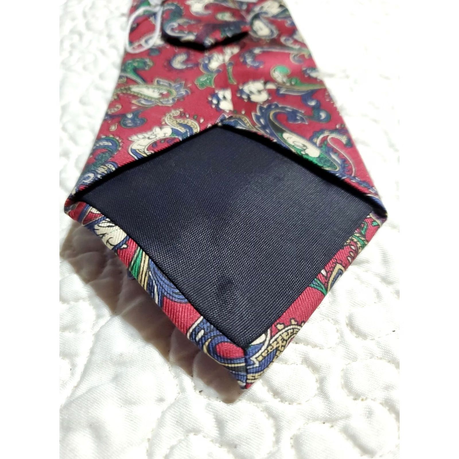 Disney Mickey Mouse Balacine Tie Paisley 100% Silk Multicolor Classic 57"-60" Men Disney Volt/Pattern? Size ONE SIZE - 4 Thumbnail