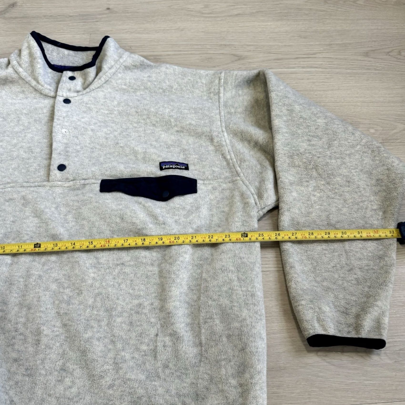 Patagonia VINTAGE Patagonia Snap-T Fleece Jacket Mens XL Oatmeal Blue 90s Jacket Size US XL / EU 56 / 4 - 6 Thumbnail
