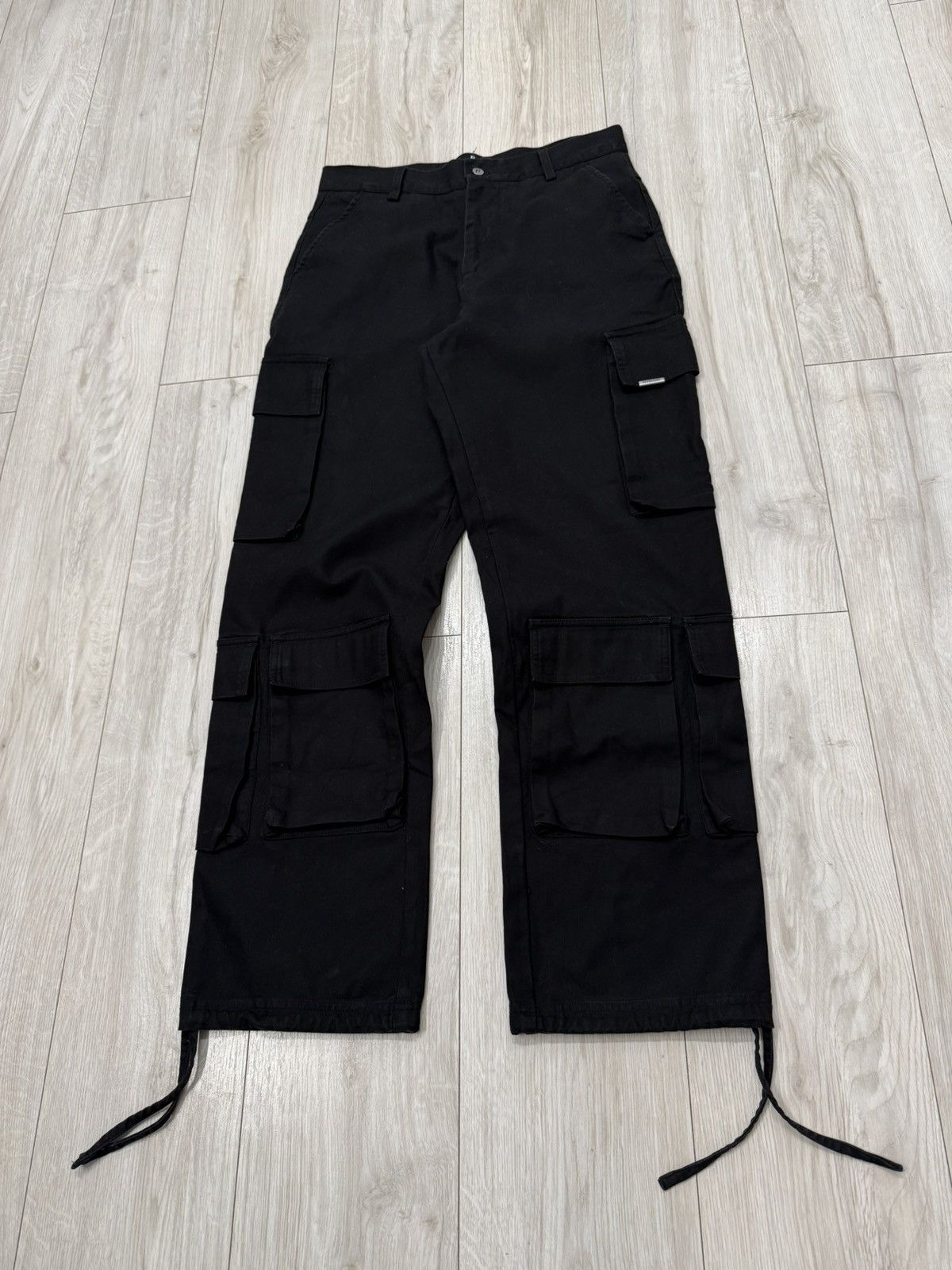 Represent Clo. Represent Men’s Wide Leg Cargo Baggy Trousers Rick Owens Size US 30 / EU 46 - 2 Thumbnail