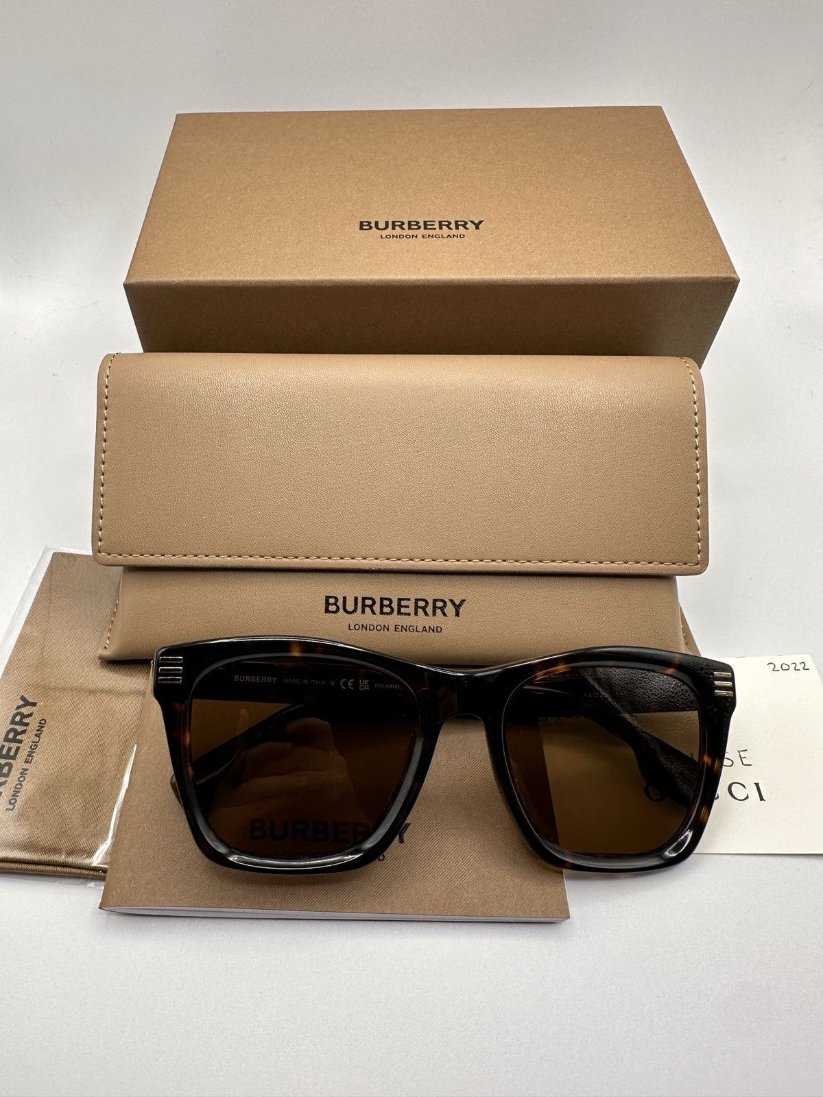 Burberry Burberry Acetate Tortoise Sunglasses Size ONE SIZE - 9 Thumbnail