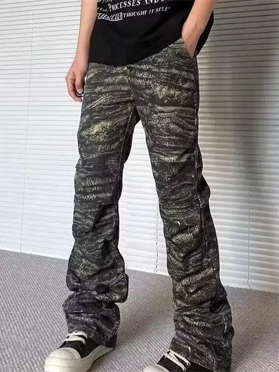 Japanese Brand Retro camouflage high street straight leg jeans Size US 32 / EU 48 - 1 Thumbnail