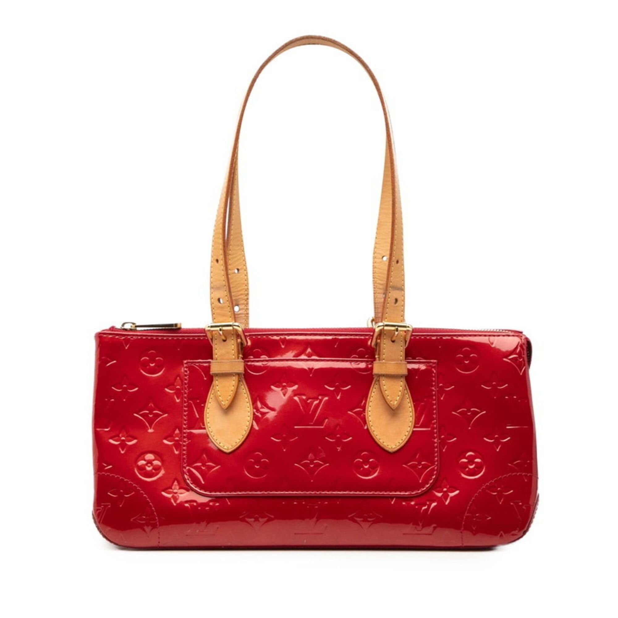 Louis Vuitton Louis Vuitton Monogram Vernis Rosewood Avenue Handbag M93507 Pomme d'Amour Red Patent Leather Women's LOUIS VUITTON Size ONE SIZE - 1 Thumbnail