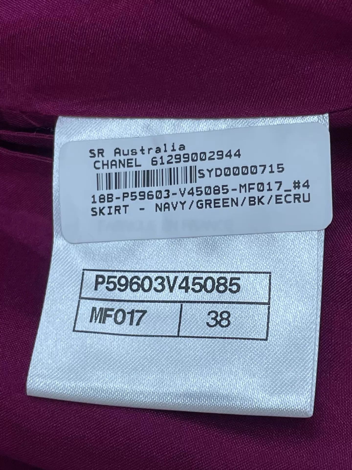 Chanel Chanel Women's Color Blocked Tweed Skirt Size 38 New Size 27" / US 4 / IT 40 - 5 Thumbnail