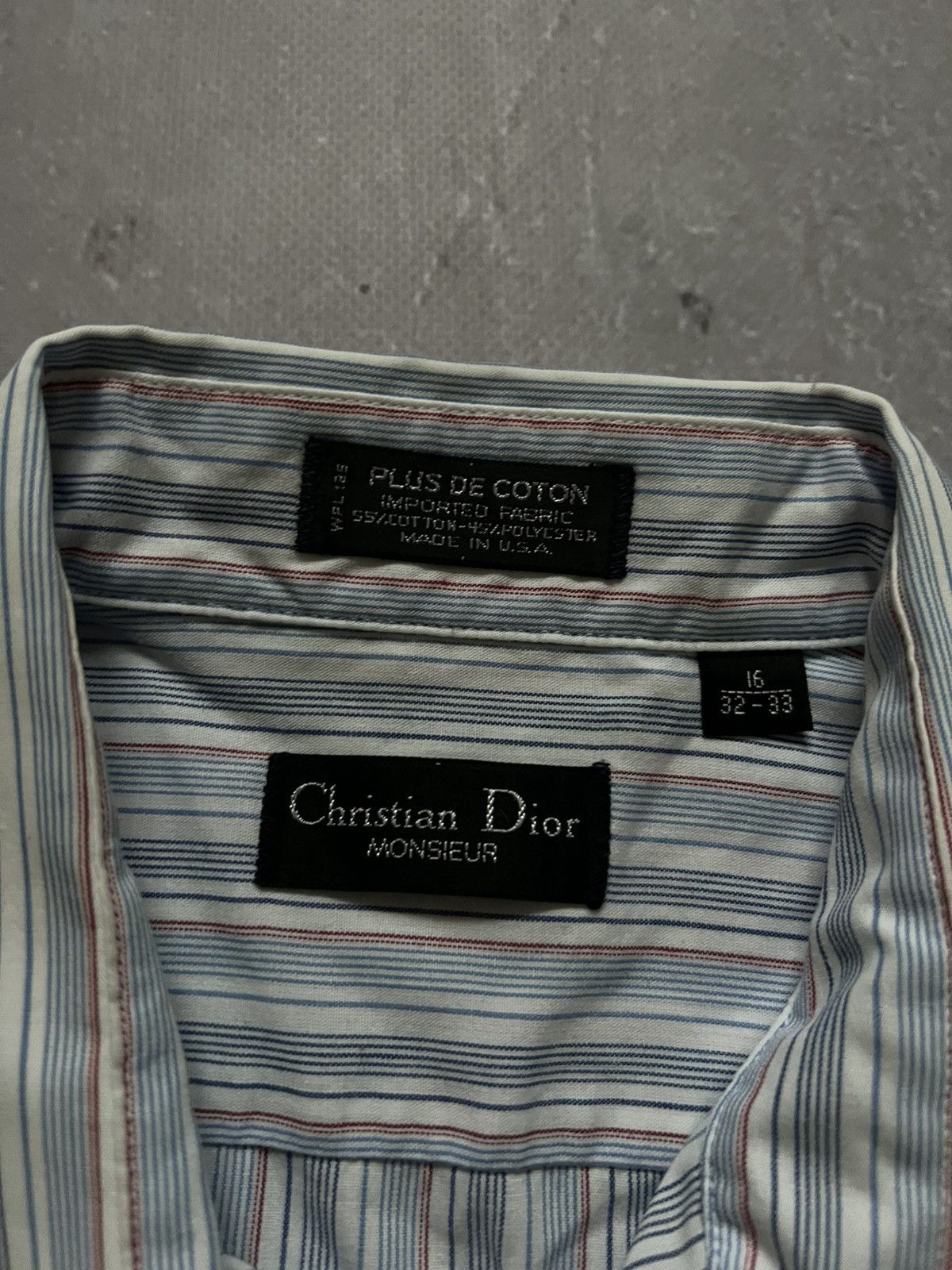 Christian Dior Monsieur VTG Christian Dior Shirt Men’s 16 32-33 L Stripe USA 90s Size US L / EU 52-54 / 3 - 7 Thumbnail