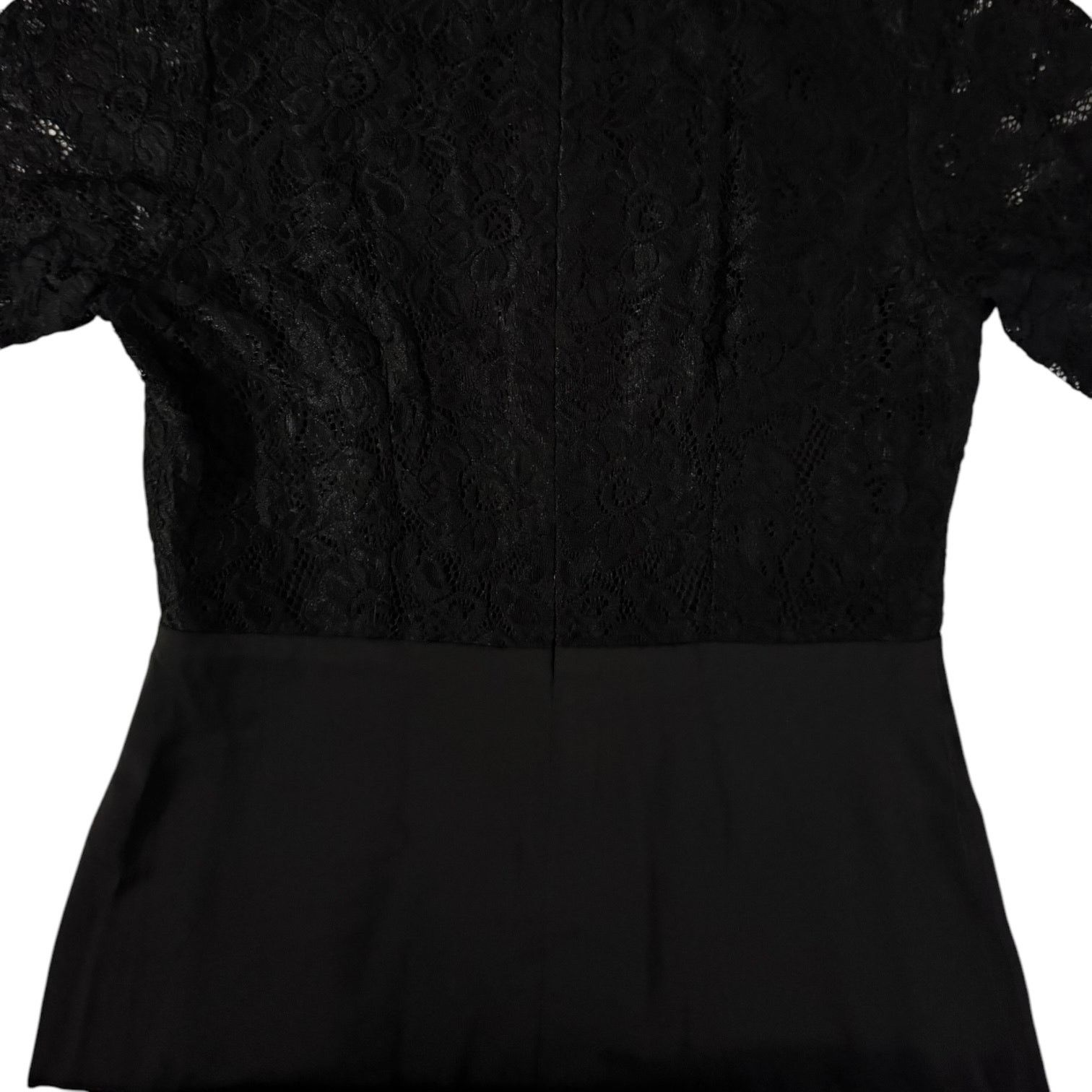 Other Women’s Black Lacy Arms A Line Tea Dress – Small Size M / US 6-8 / IT 42-44 - 3 Thumbnail