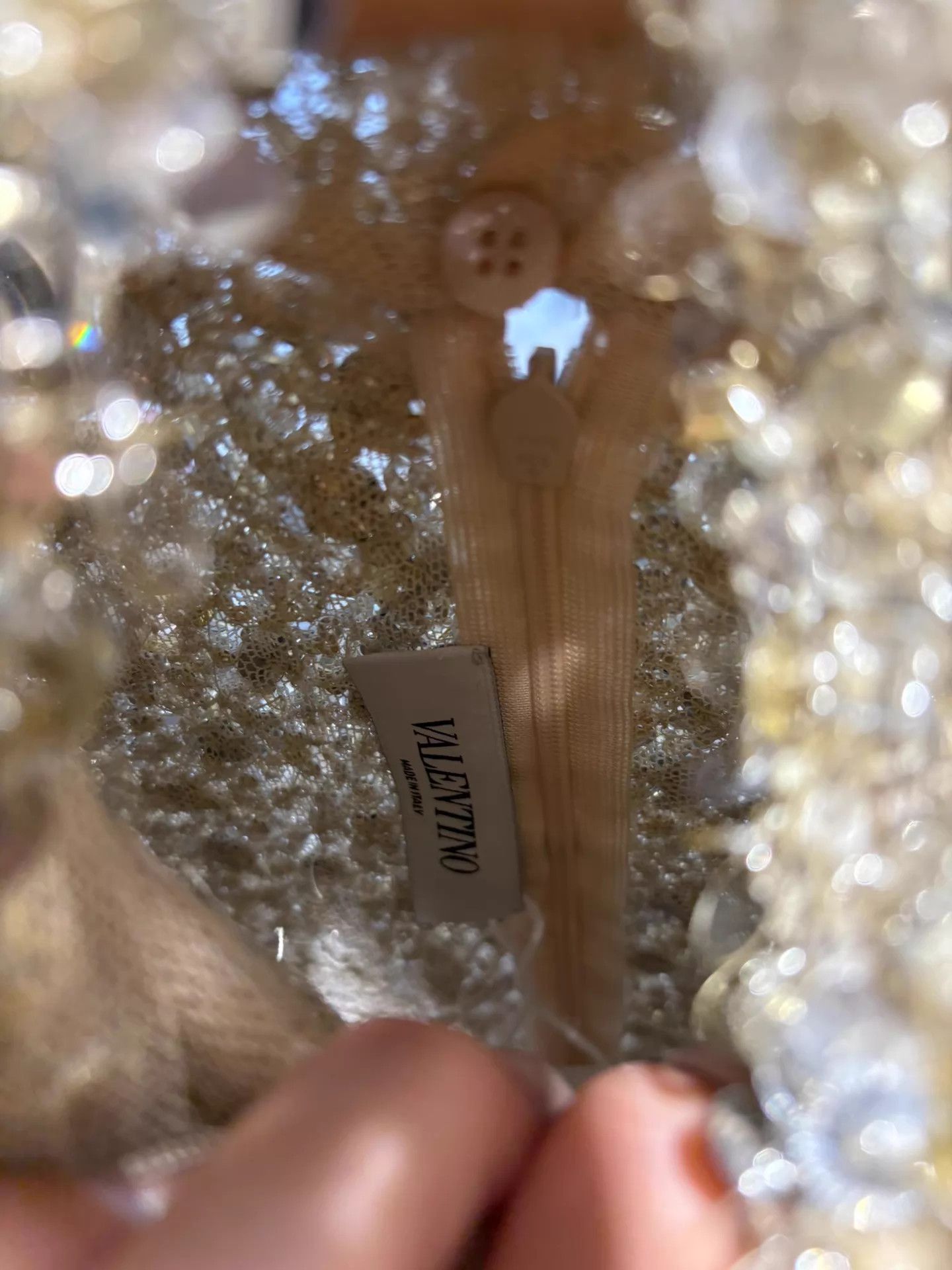 Valentino Valentino Champagne Gradient Sequin Top Deadstock Size XS / US 0-2 / IT 36-38 - 3 Thumbnail