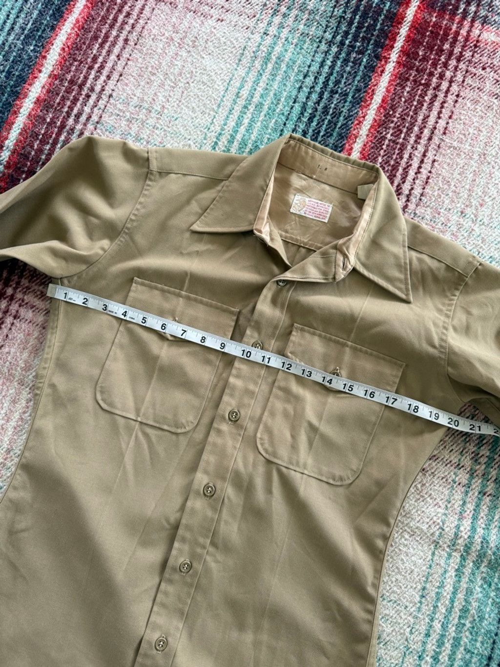 Vintage Vintage 70s USMC CPO Tan Military Shirt M Size US M / EU 48-50 / 2 - 5 Thumbnail