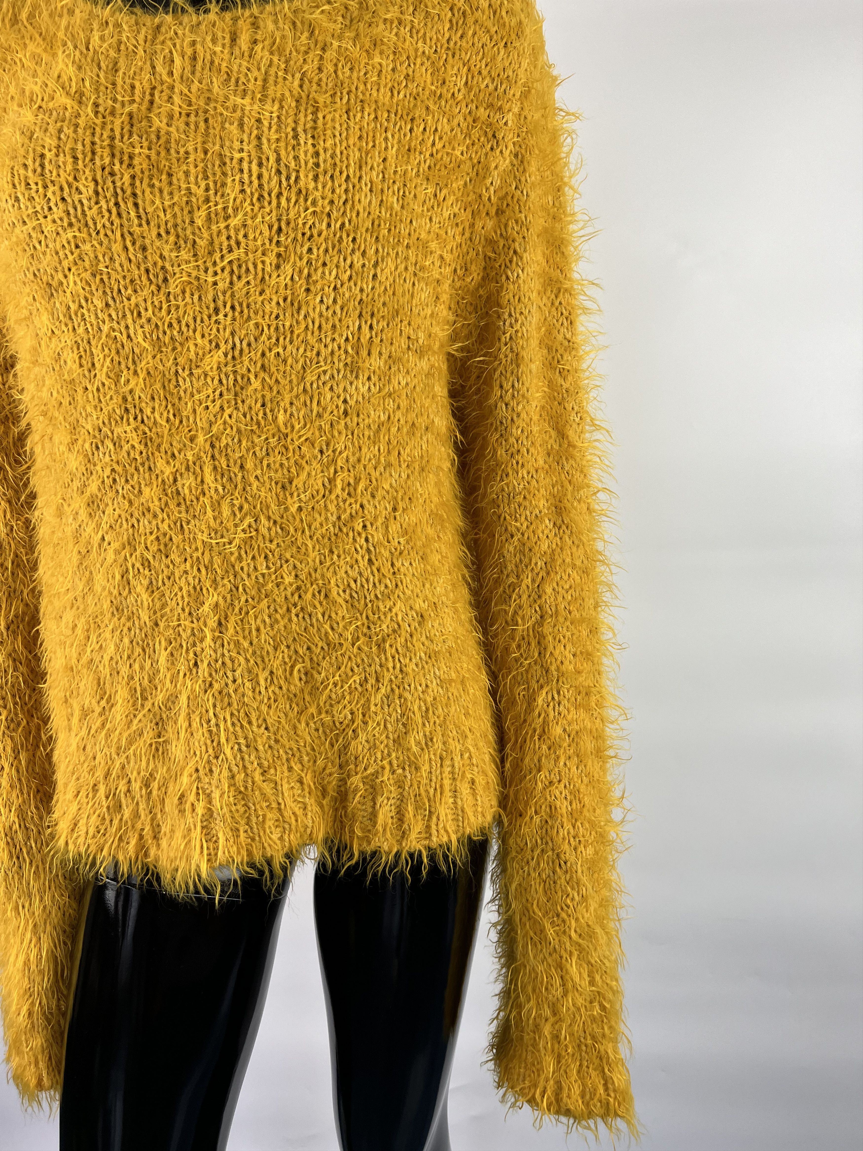 Homespun Knitwear × Sandro Sandro Ferrone Women's Yellow Sweater Size L Size L / US 10 / IT 46 - 10 Thumbnail