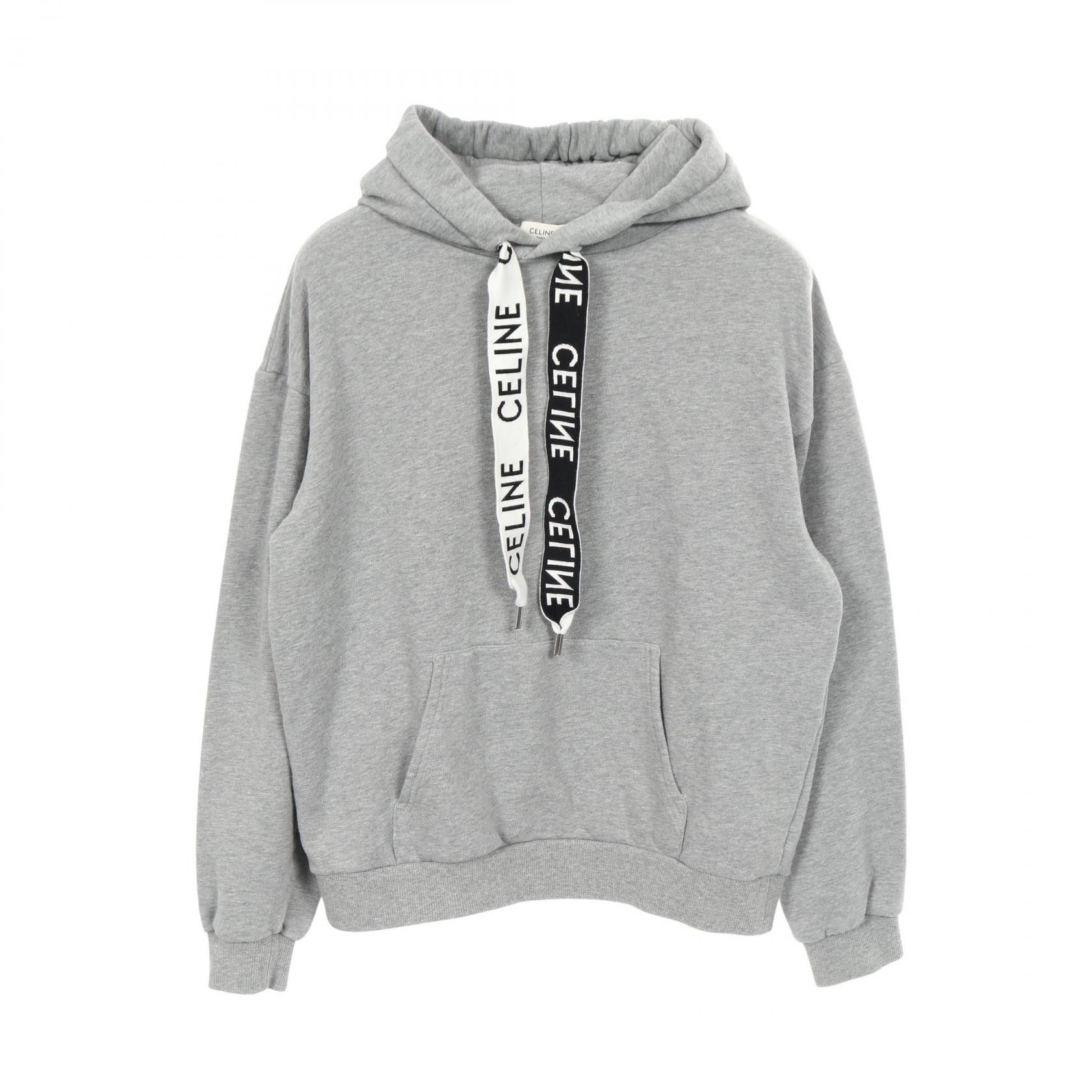 Celine Celine CELINE Logo Loose Cotton Hoodie Textile Sweatshirts & Hoodies DUTY FREE for USA Size ONE SIZE - 1 Thumbnail