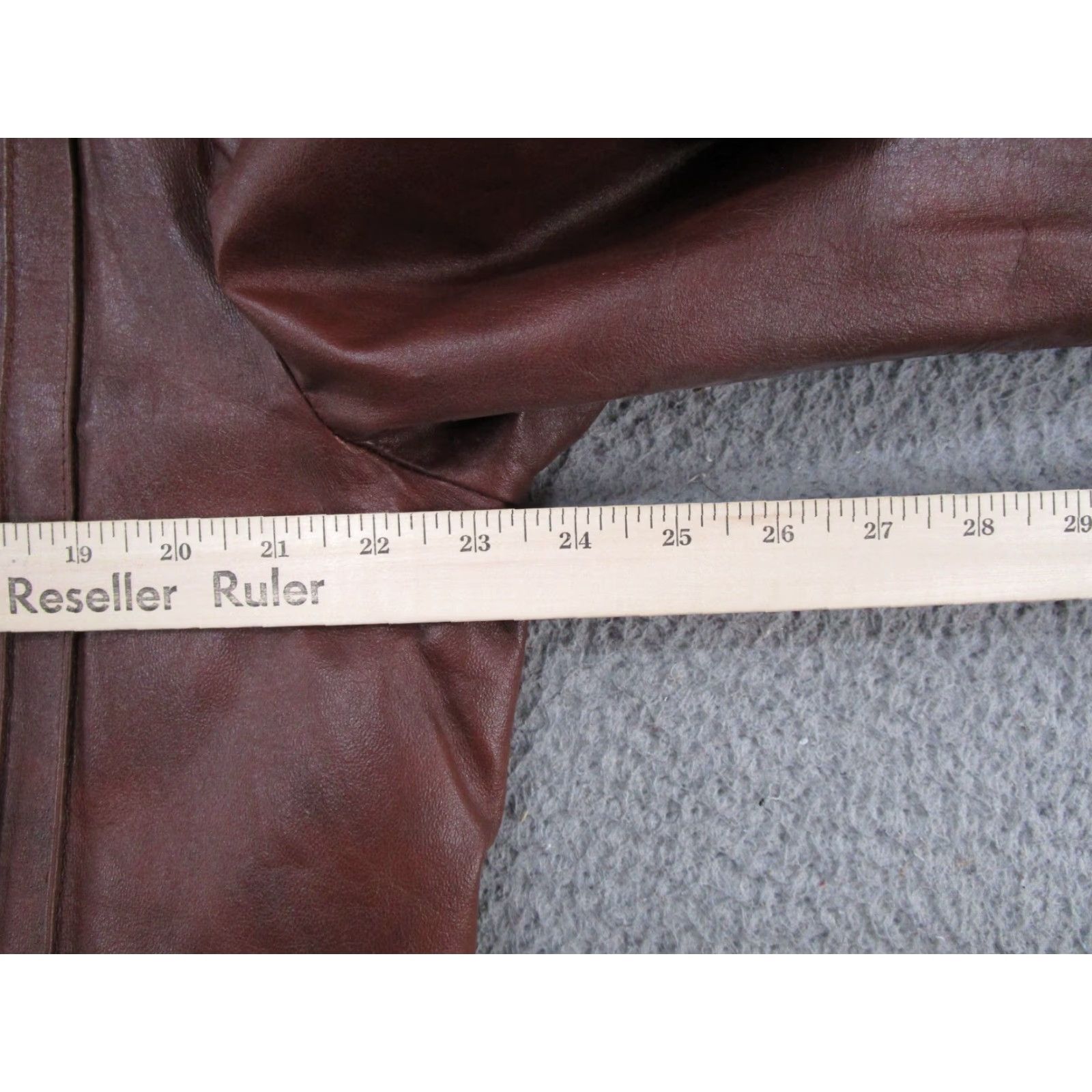 Ben Sherman VINTAGE Bermans Leather Bomber Jacket, Brown, 46, Button Up, 80s 90s Mens Jacket Size US S / EU 44-46 / 1 - 6 Thumbnail