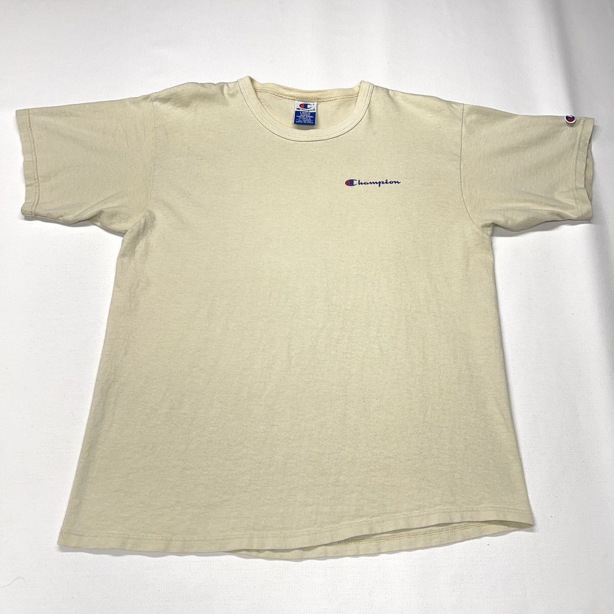 Champion × Vintage Champion Shirt Beige Logo Basic Tan Brown Athletic Y2K Size US L / EU 52-54 / 3 - 1 Thumbnail