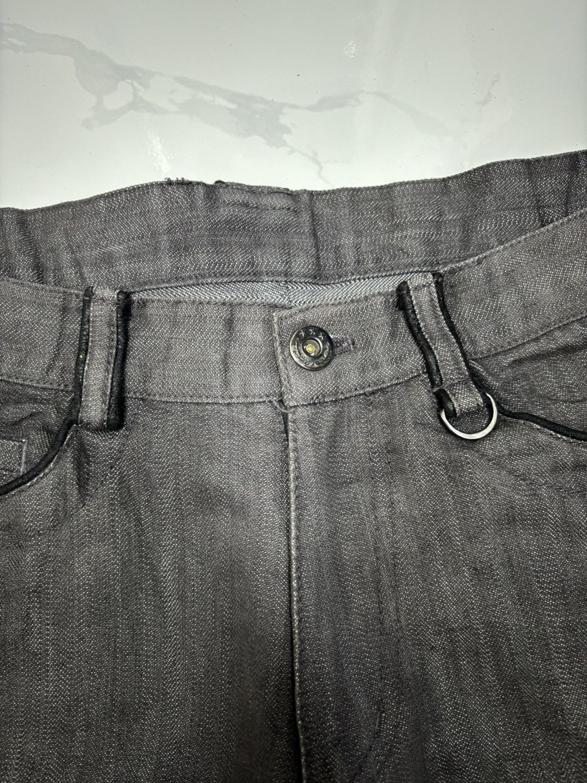 Tornado Mart DEUX CONCEPT LABO GREY STRAIGHT LEG DENIM JEANS Size US 31 - 9 Thumbnail