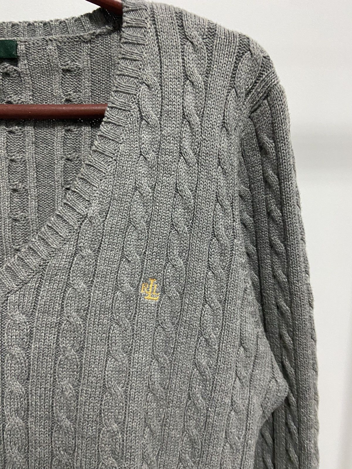Polo Ralph Lauren × Vintage Polo Ralph Lauren RLL sweater Knitted vintage 90s V neck Size US L / EU 52-54 / 3 - 3 Thumbnail