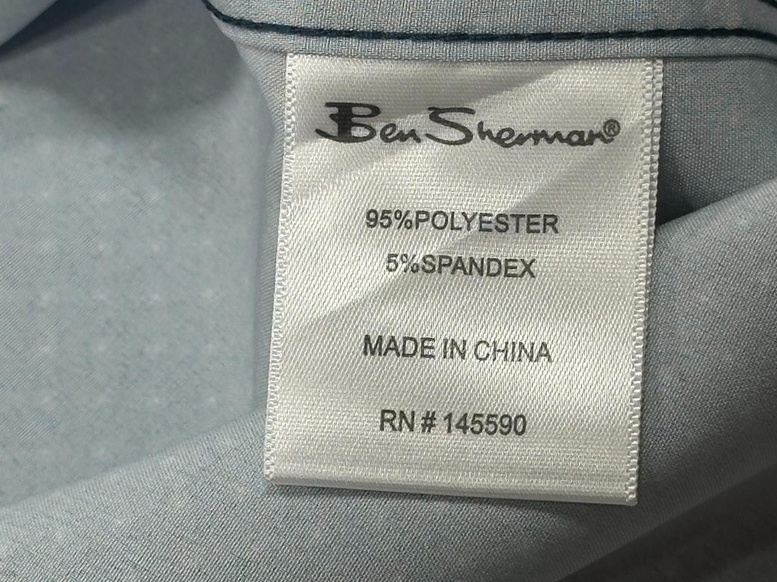 Ben Sherman Ben Sherman Slim Stretch Button-Up Blue Mens L 16-16.5/34-35 Size US L / EU 52-54 / 3 - 4 Thumbnail