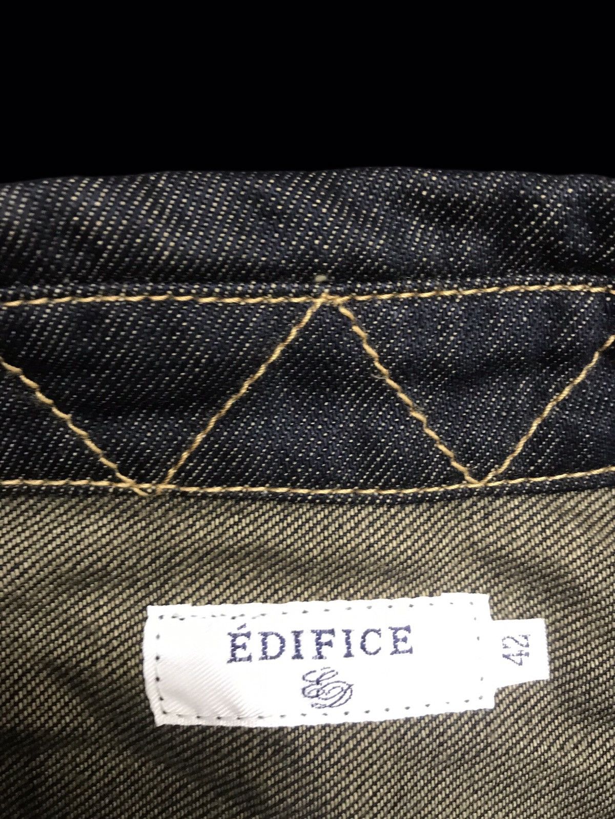 Japanese Brand 💥ARCHIVAL💥EDIFICE MUDWASH DENIM TRUCKER F201 Size US XS / EU 42 / 0 - 6 Thumbnail