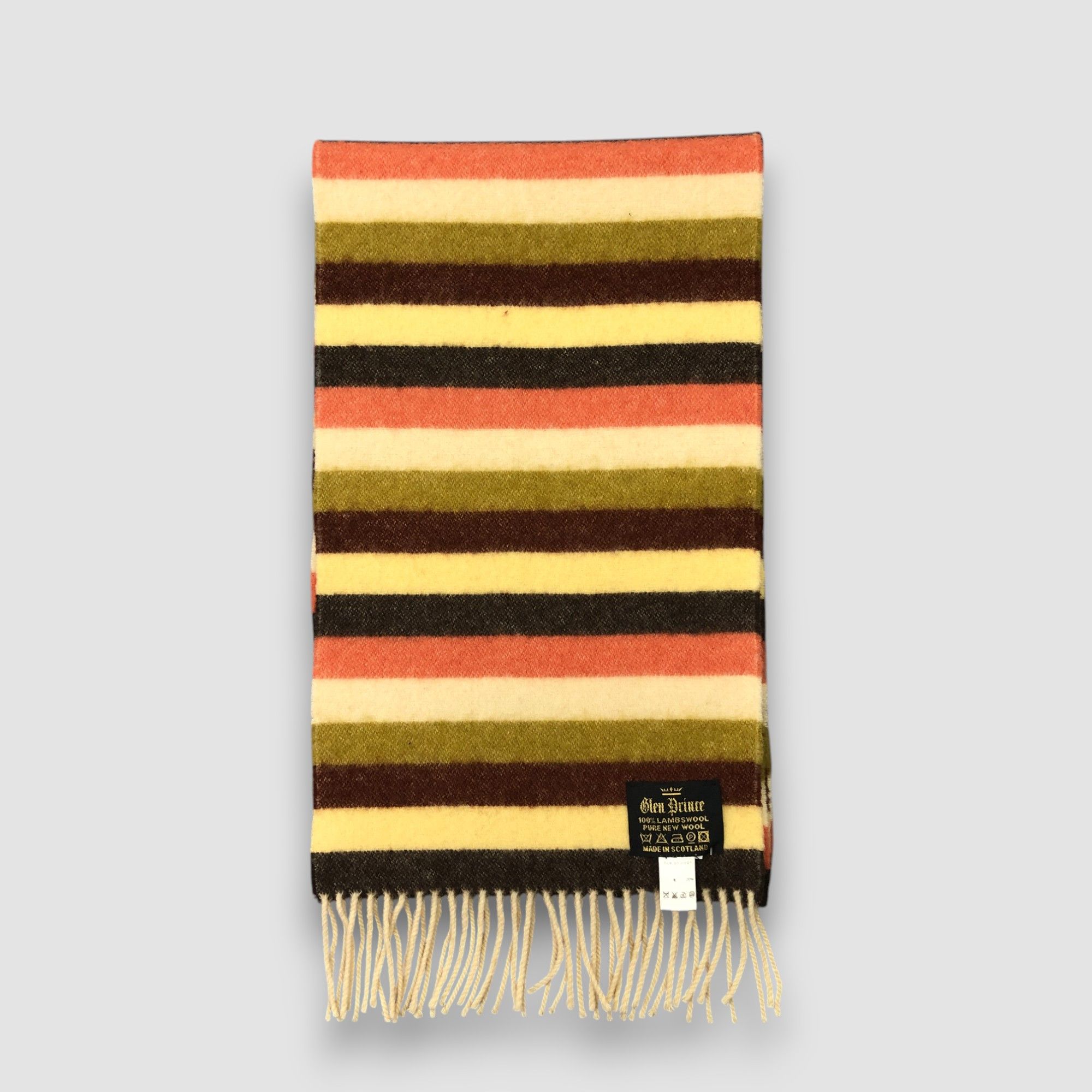 Japanese Brand Vintage Glen Prince Scarf Muffler Wool Fringe Winter Scarves Size ONE SIZE - 2 Thumbnail