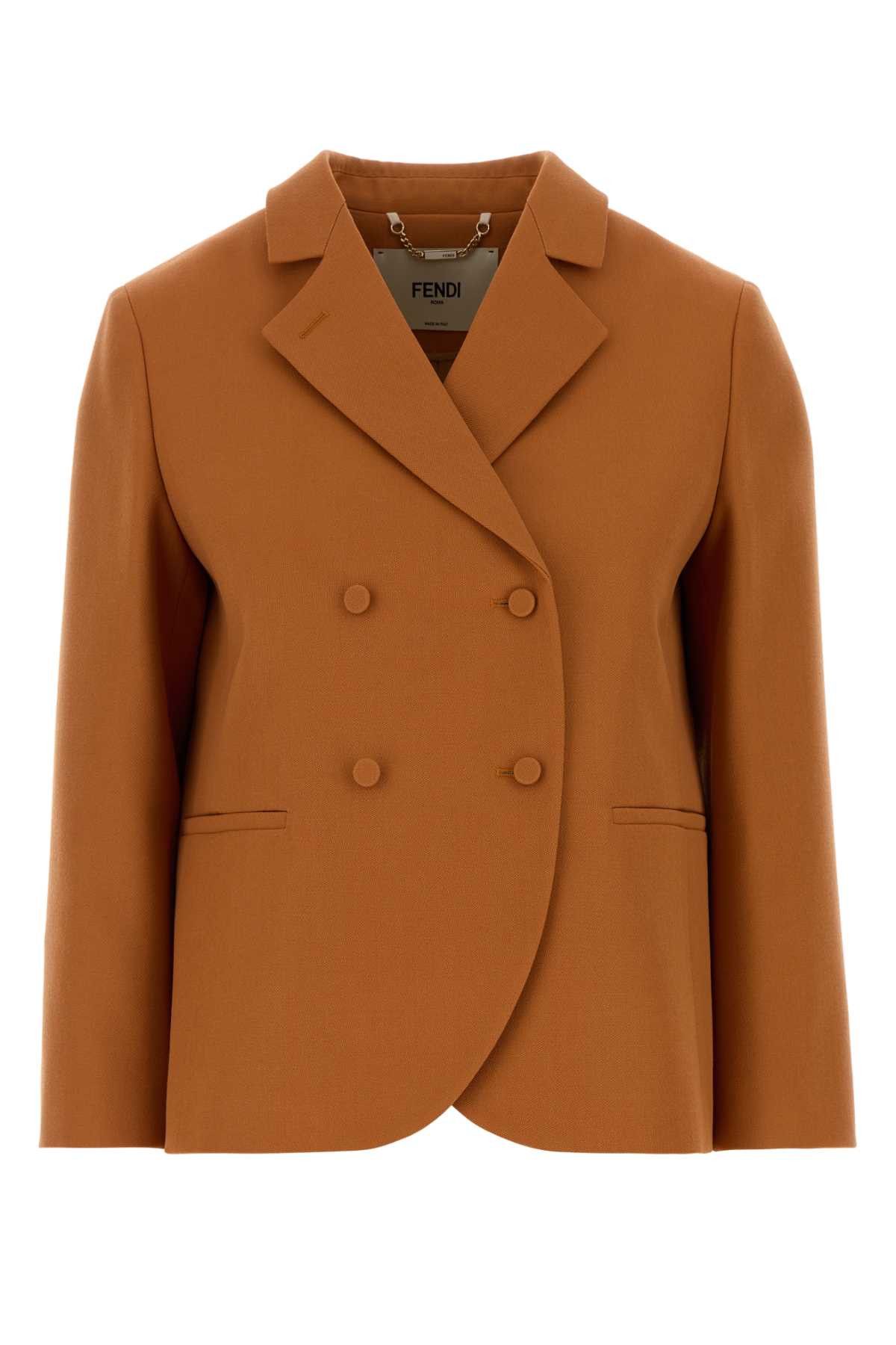Fendi Orange Grain De Poudre Blazer Size M / US 6-8 / IT 42-44 - 1 Thumbnail
