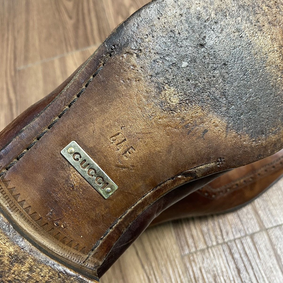 Gucci Gucci Vintage Brown Loafers 162639 Size US 11 / EU 44 - 11 Thumbnail