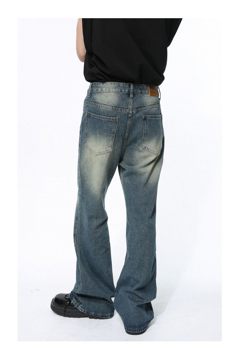 Japanese Brand × Jean Blue Distressed Washed Flared Jeans Size US 33 - 4 Thumbnail