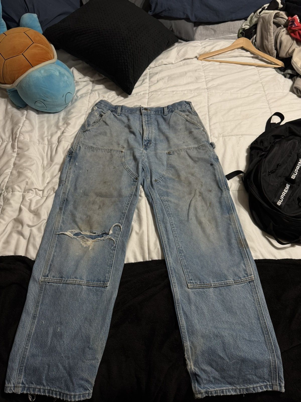 Carhartt Vintage Double Knee Denim Carharrt Size US 34 / EU 50 - 1 Thumbnail