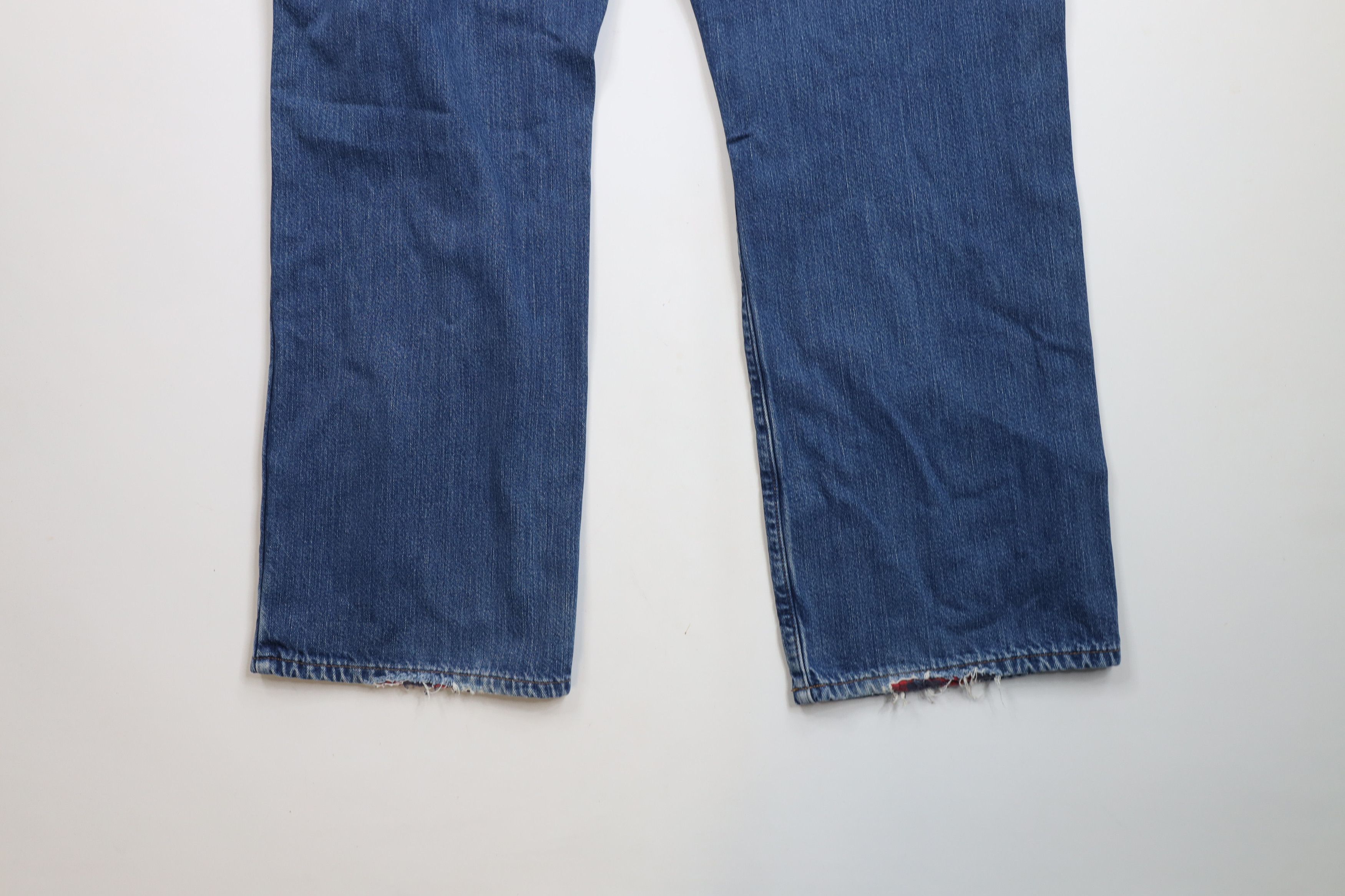 L.L. Bean × Vintage Vintage LL Bean Flannel Lined Wide Leg Denim Jeans Blue Size US 42 / EU 58 - 13 Thumbnail
