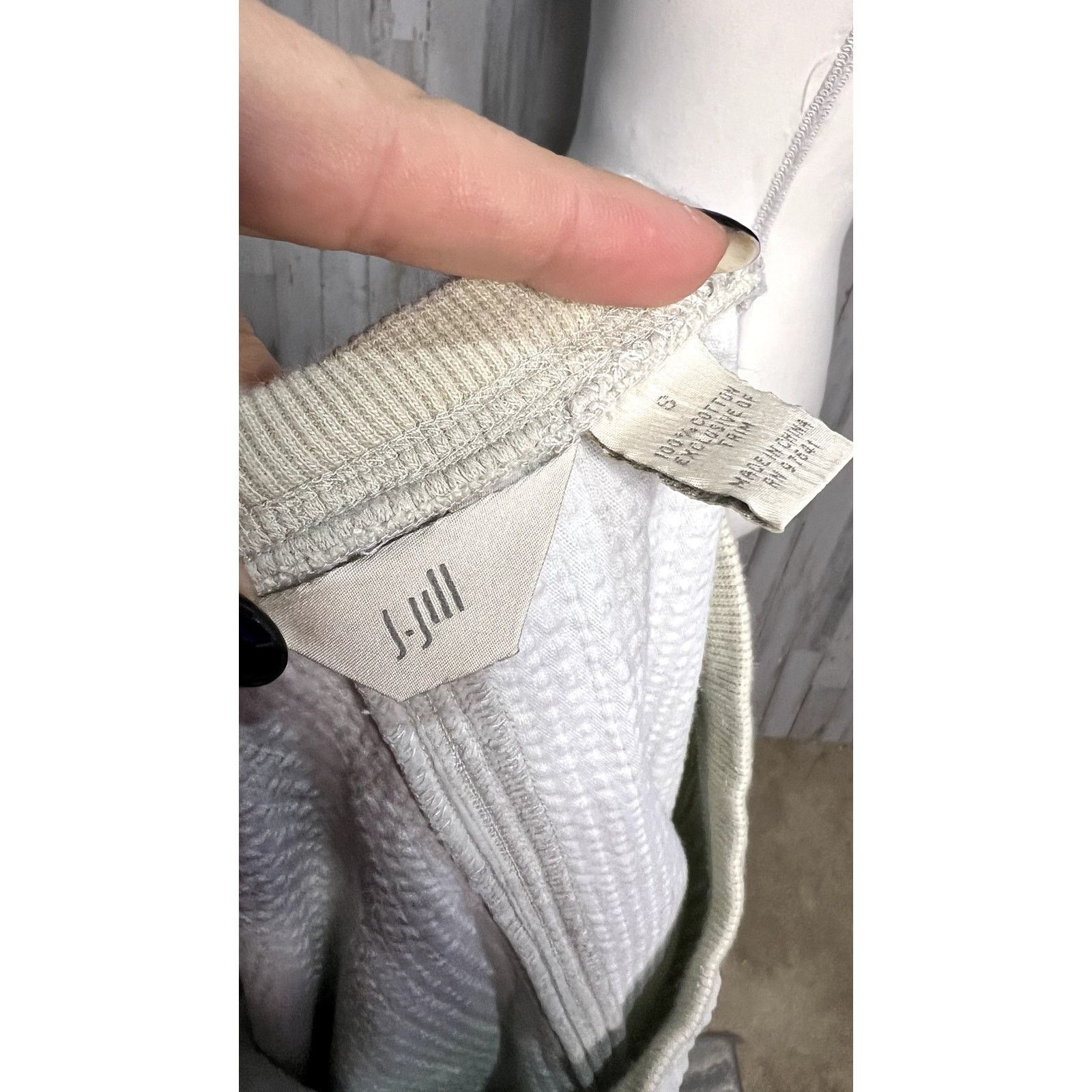 J. Jill J.Jill Vintage Seafoam Green Ribbed Knit Pullover Sweater Size S / US 4 / IT 40 - 5 Thumbnail