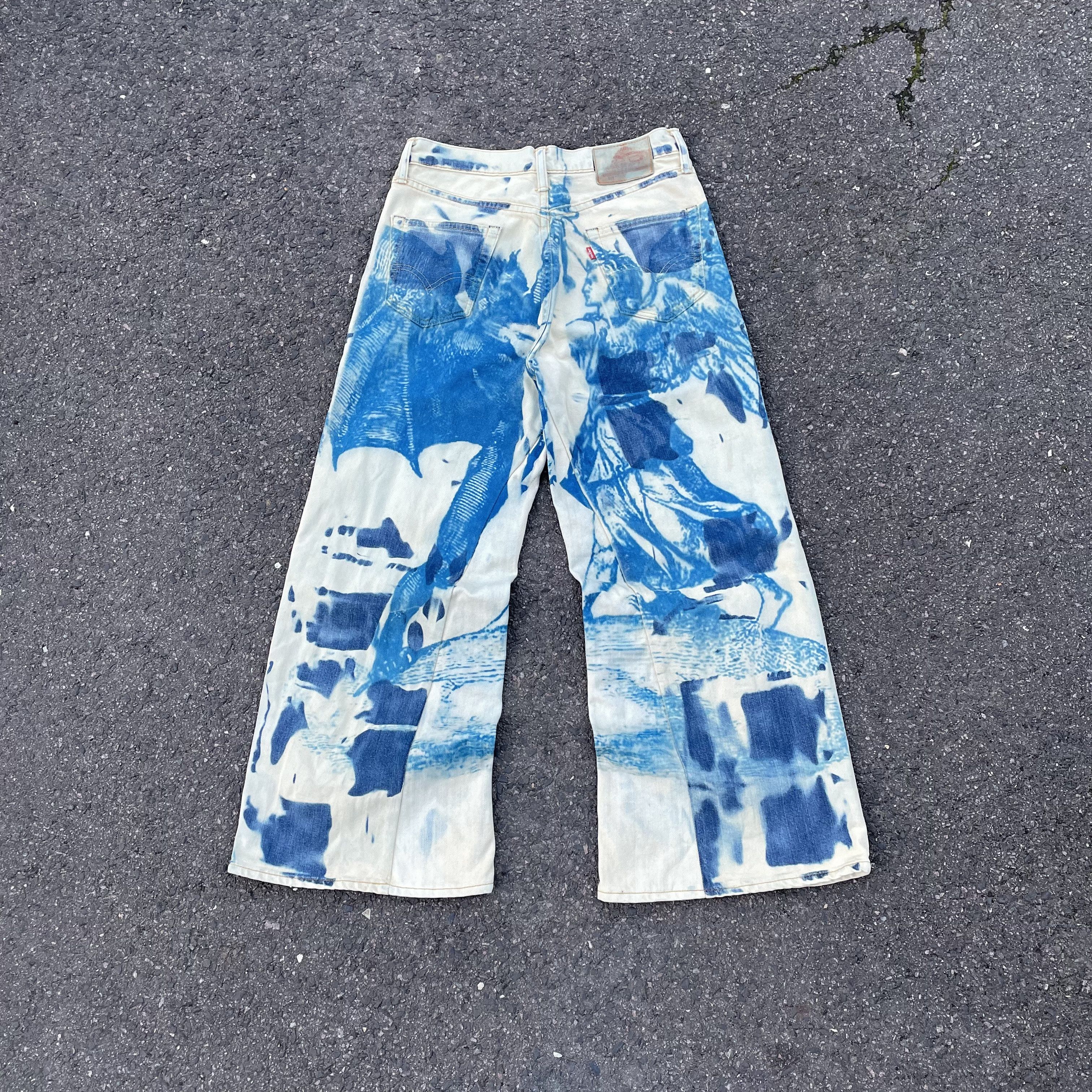 Levi's Custom baggy Levi's Jeans japanese style art Y2K Grunge Alt Size US 30 / EU 46 - 1 Thumbnail