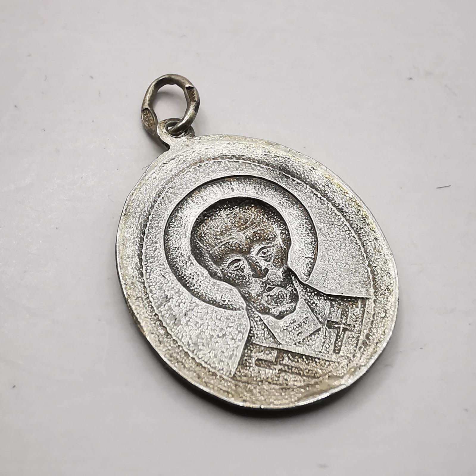 Vintage Vintage Pendant"Saint Nicholas" 875 Silver 2,55g Size ONE SIZE - 3 Thumbnail