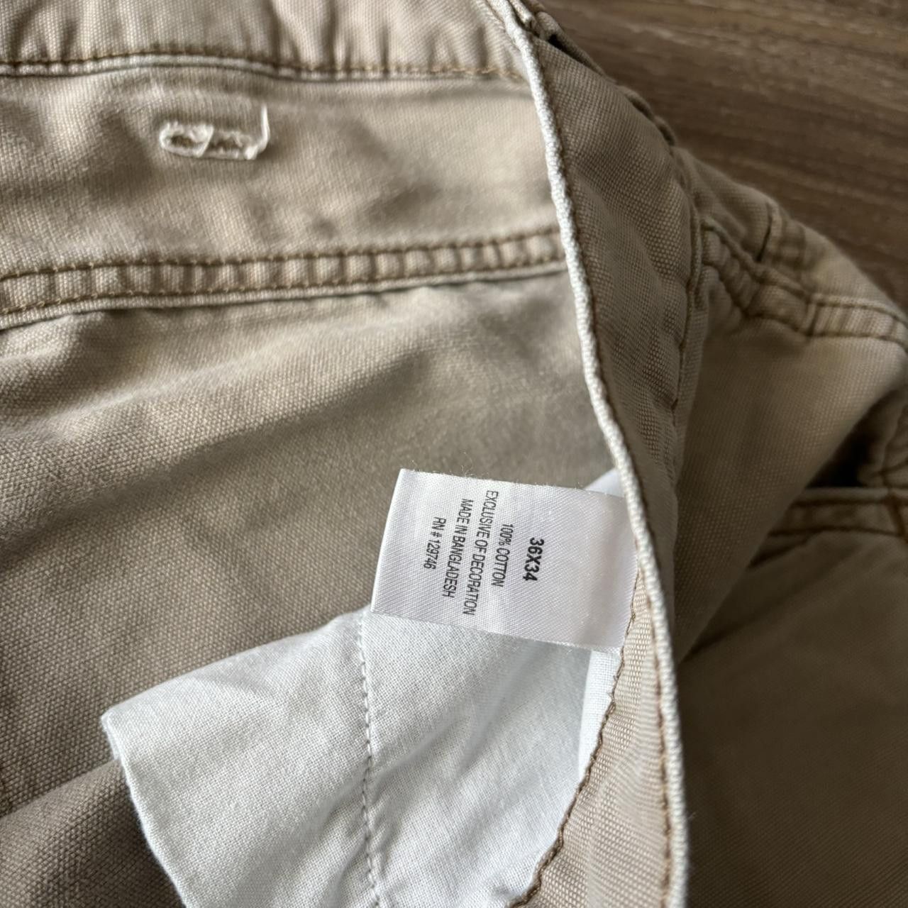 Vintage Crazy Vintage Y2K/2000s Light Tan Khaki Streetwear Carpenter Pants! 36x32 Size US 36 / EU 52 - 8 Thumbnail