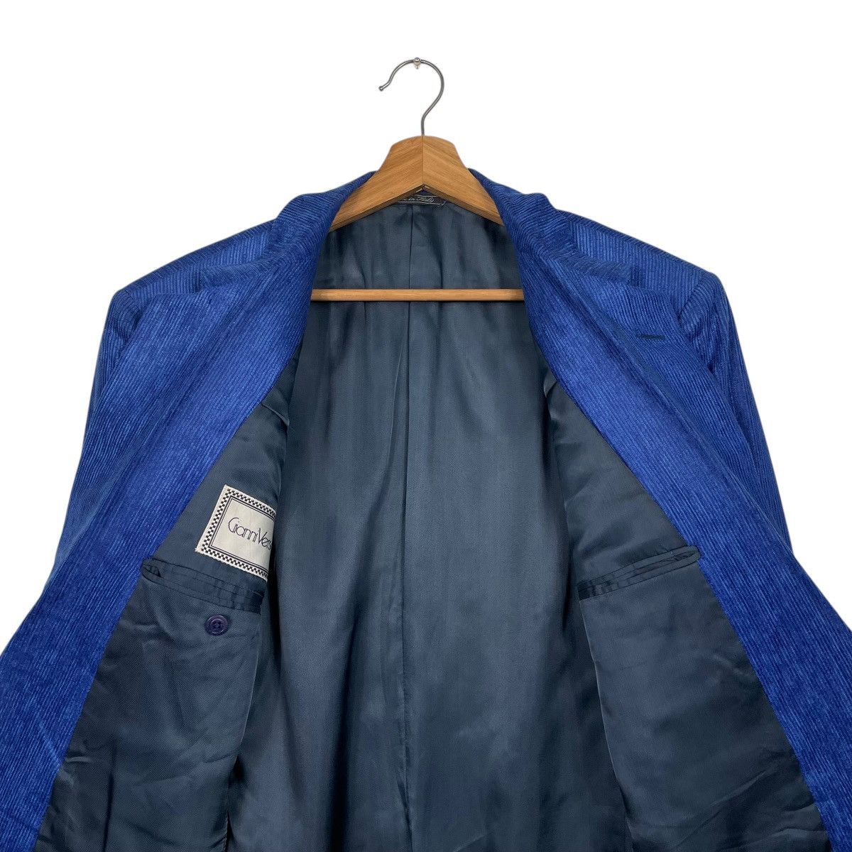 Versace Vintage Blue Gianni Versace Double Breasted Wool Jacket Size US S / EU 44-46 / 1 - 12 Thumbnail