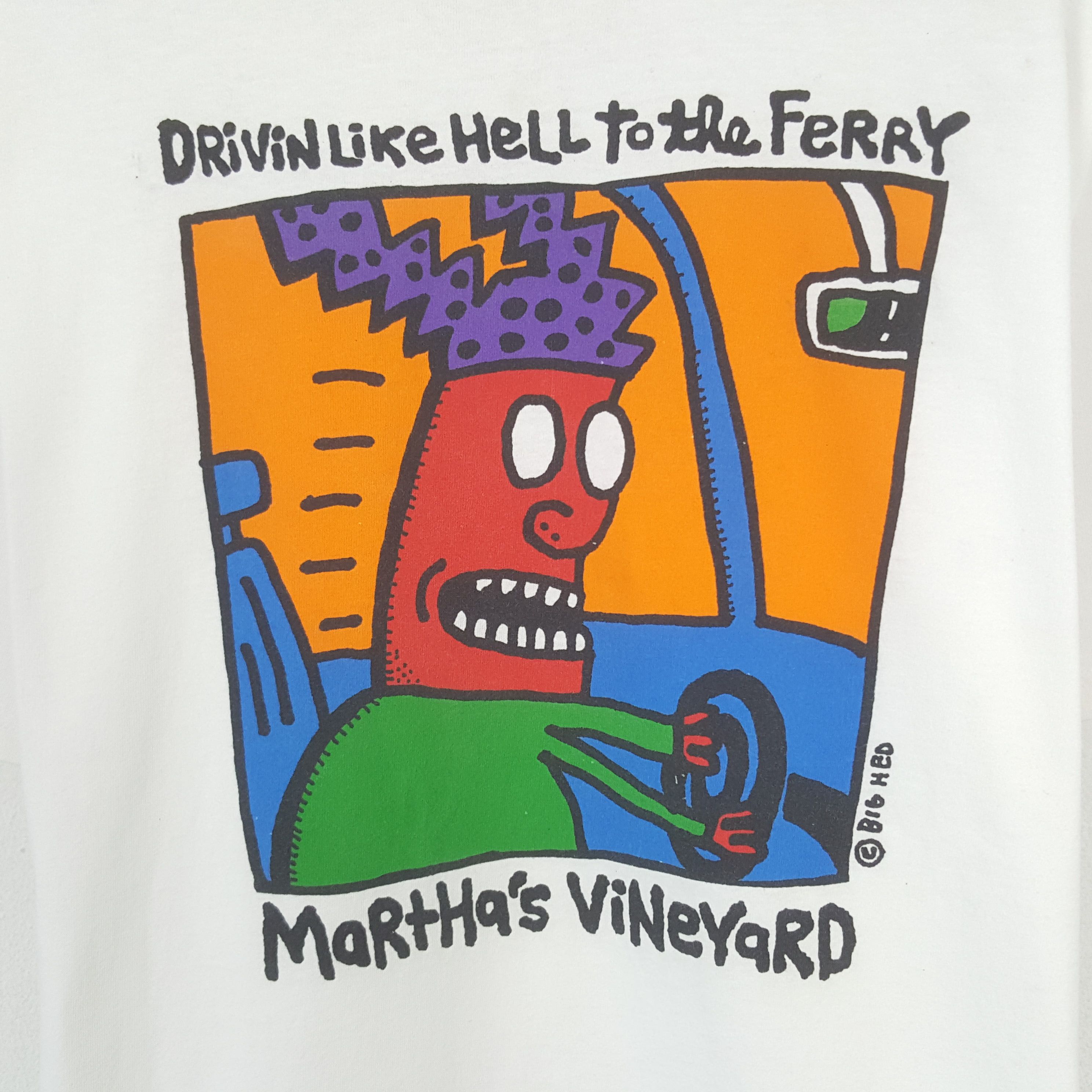 Designer Vintage 90’s Art Martha's Vineyard Tshirt Size US L / EU 52-54 / 3 - 2 Thumbnail