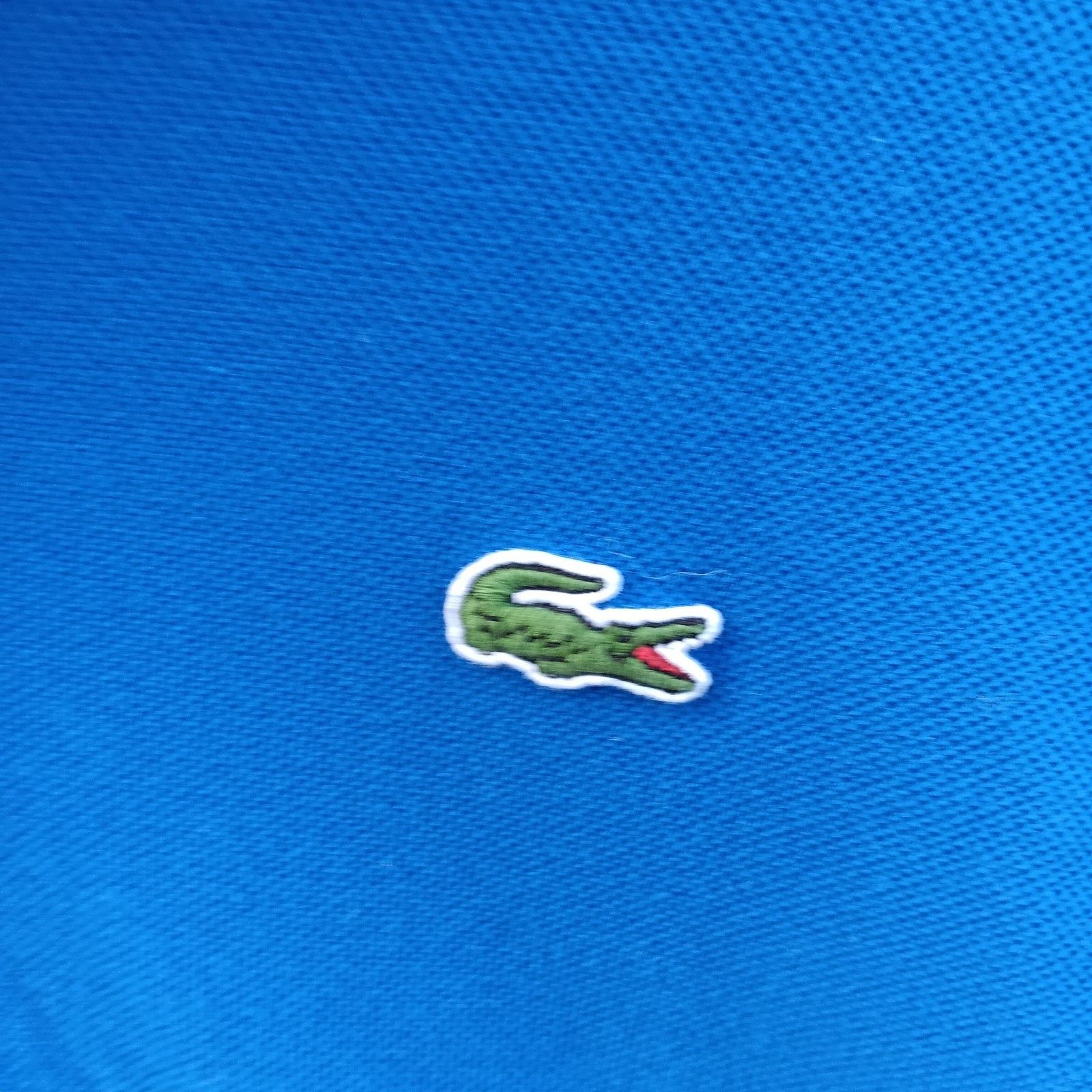 Lacoste Lacoste Polo Shirt Mens 4XL Blue Croc Logo Classic Fit Size US XXL / EU 58 / 5 - 2 Thumbnail
