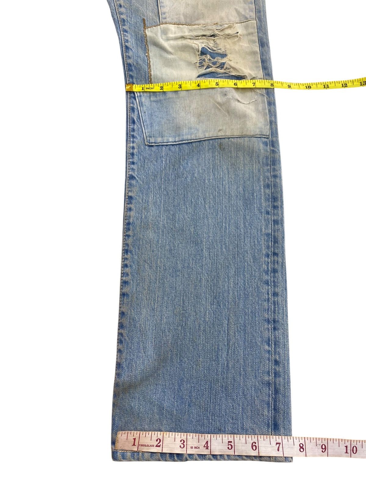 Japanese Brand Iron Market Brand Mud Wash Style Patch Jeans Size US 29 - 12 Thumbnail