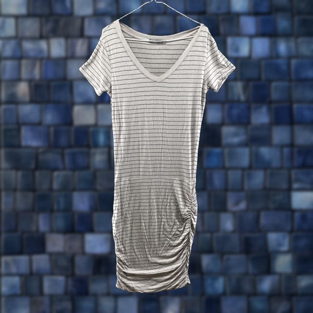 Prana Prana Stretch Striped Gray Pencil Shirt Dress Women M Size Size M / US 6-8 / IT 42-44 - 1 Thumbnail