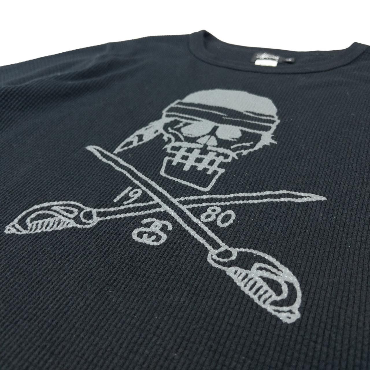 Stussy Vintage Stussy Pirate Skull Waffle Knit Jumper Size L Size US L / EU 52-54 / 3 - 5 Thumbnail