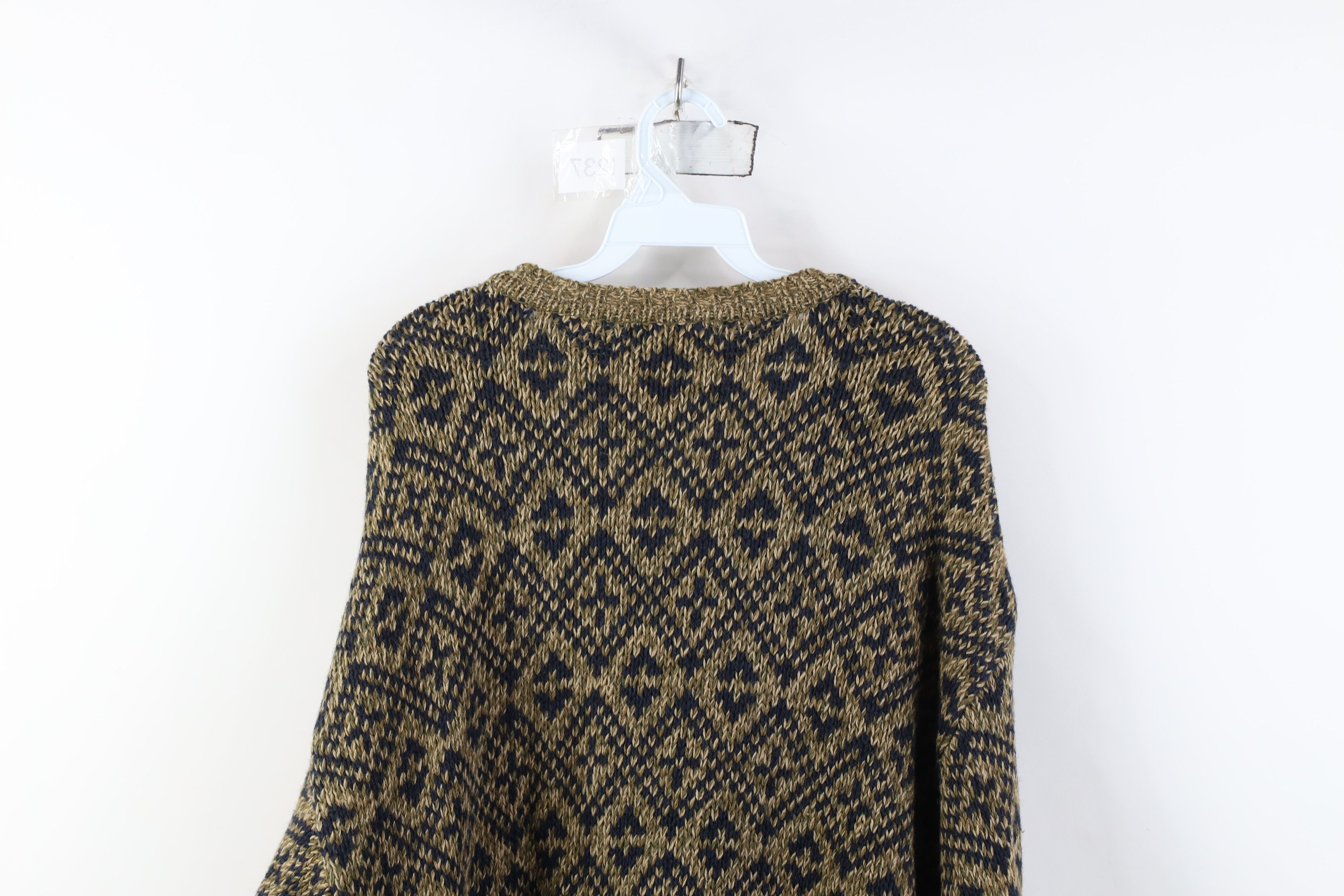 Vintage Vintage 90s Streetwear Blend Fair Isle Knit V-Neck Sweater Size US XL / EU 56 / 4 - 9 Thumbnail