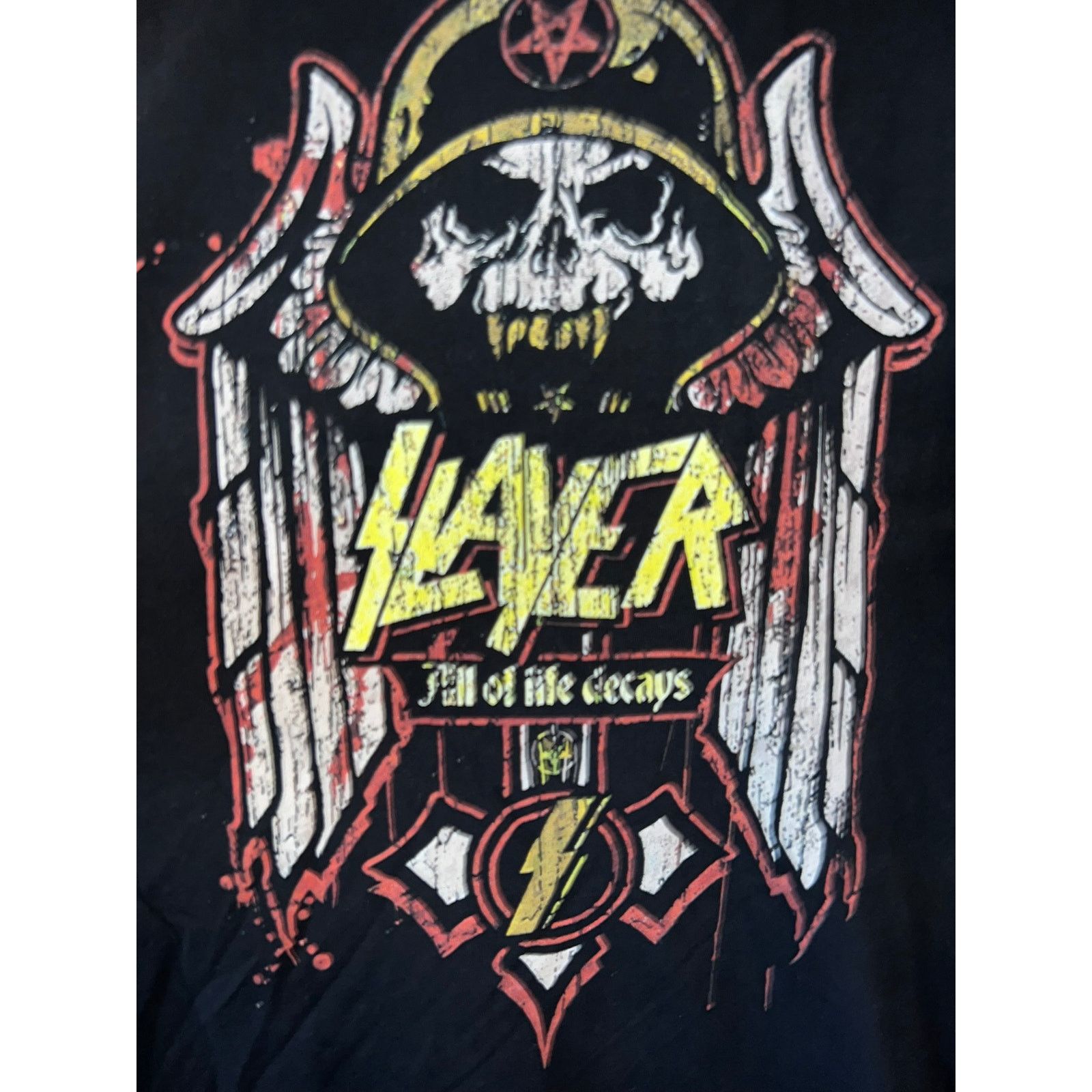 Slayer Slayer Shirt All Of Life Decays Black Metal Music Band Tee Size US M / EU 48-50 / 2 - 3 Thumbnail