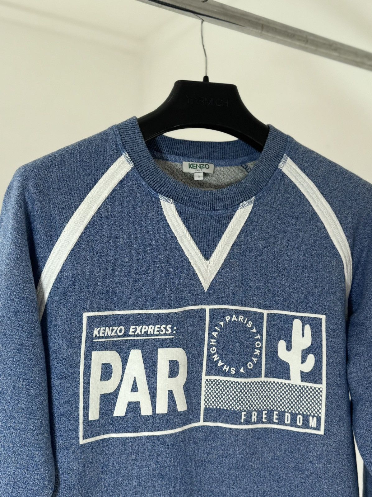 Kenzo Vintage Kenzo Paris Blue Sweatshirt Small Size US S / EU 44-46 / 1 - 3 Thumbnail