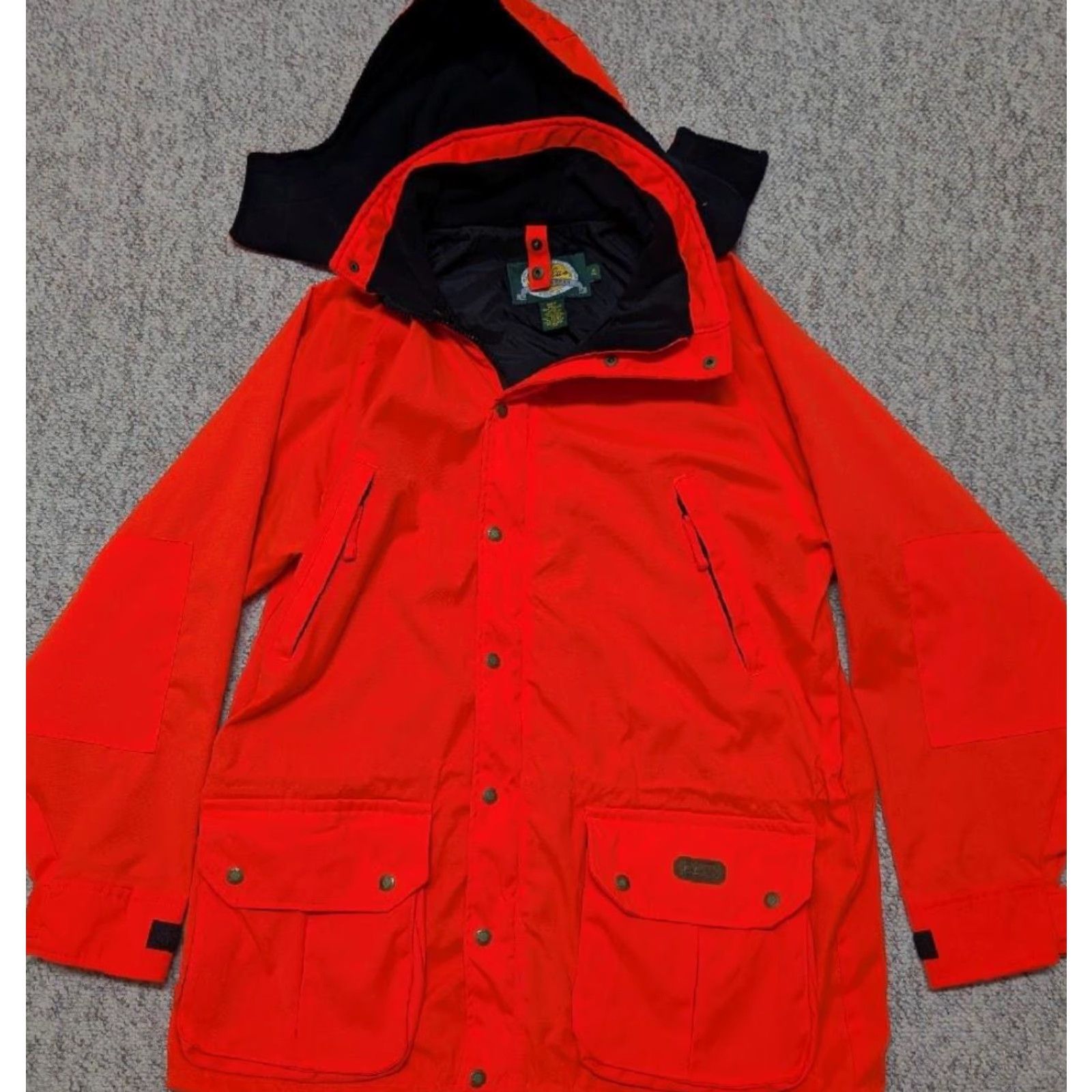 Vintage VINTAGE Cabela's parka coat ORANGE camouflage M TALL hooded HUNTING acrylic coat Men Orange Camouflage 90s Hunting Mens Size US M / EU 48-50 / 2 - 2 Thumbnail