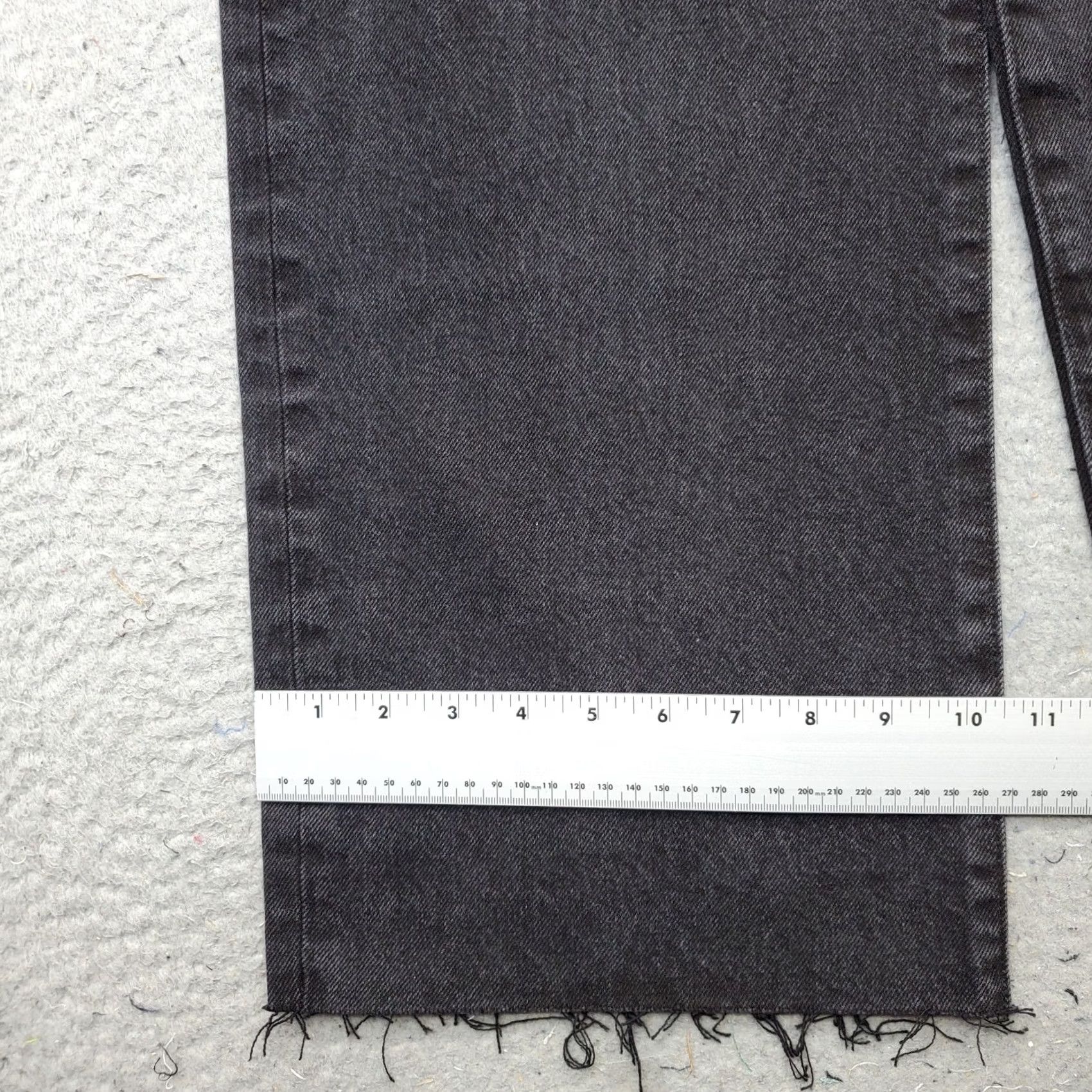 Express Express Jeans Womens 6R Black Denim Stretch High Rise Distressed Wide Leg Size 28" / US 6 / IT 42 - 5 Thumbnail
