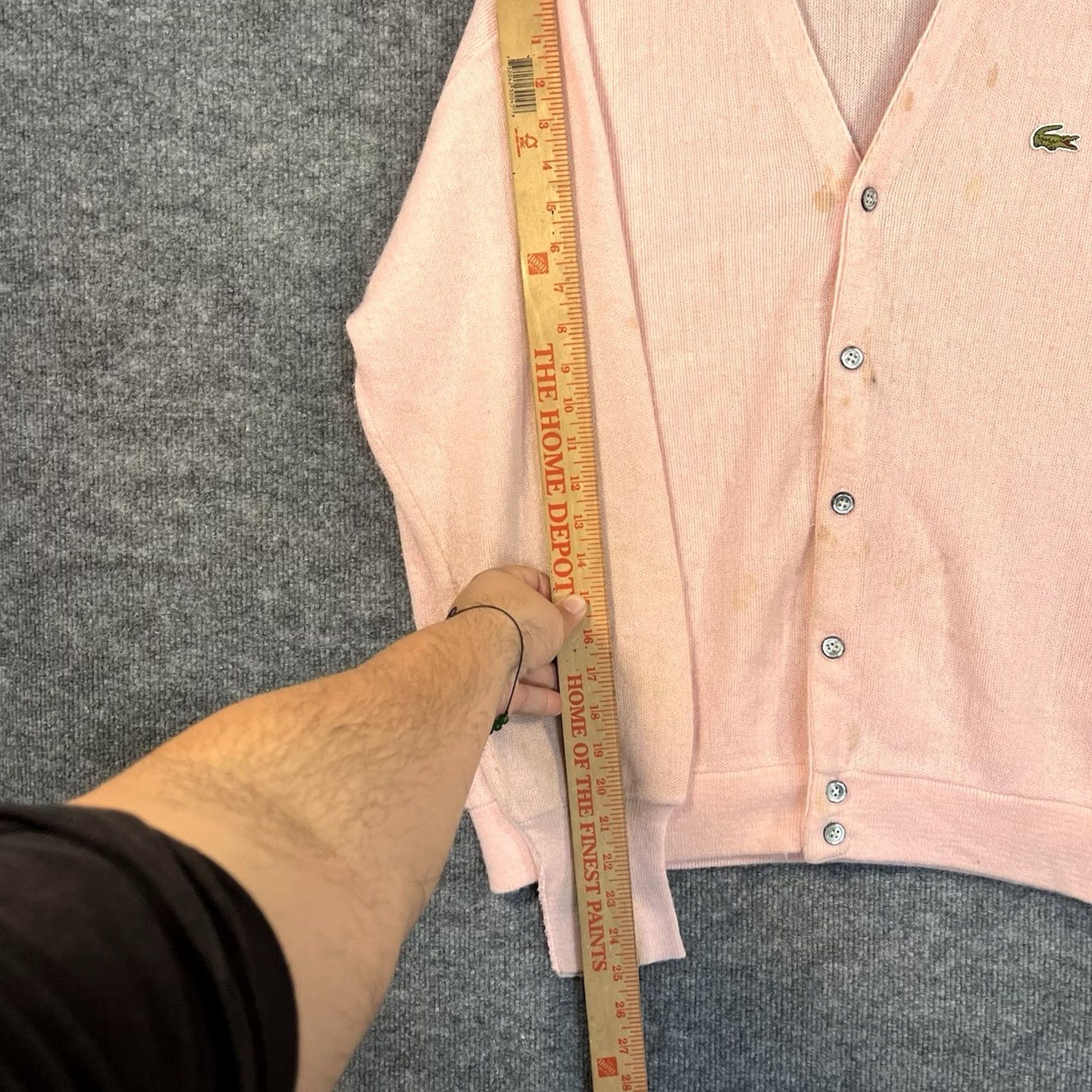 Izod VINTAGE Izod Lacoste Cardigan Sweater Orlon Acrylic Pink Button Front Mens XL 80s Size US XL / EU 56 / 4 - 8 Thumbnail