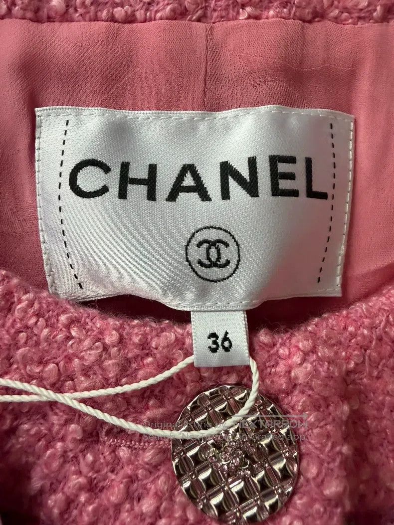 Chanel Chanel High-end handicraft workshop pink tweed medium-leng Size XS / US 0-2 / IT 36-38 - 5 Thumbnail