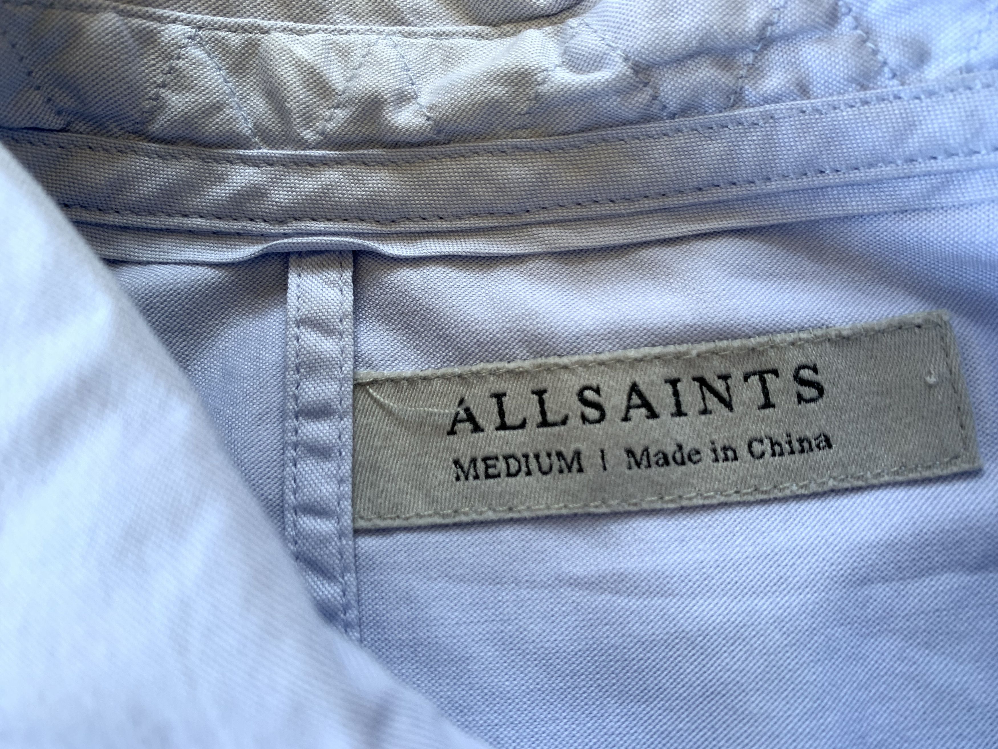 Allsaints Allsaints Womens Cotton Light Blue Short Sleeve Shirt 3/4 Size M / US 6-8 / IT 42-44 - 7 Thumbnail
