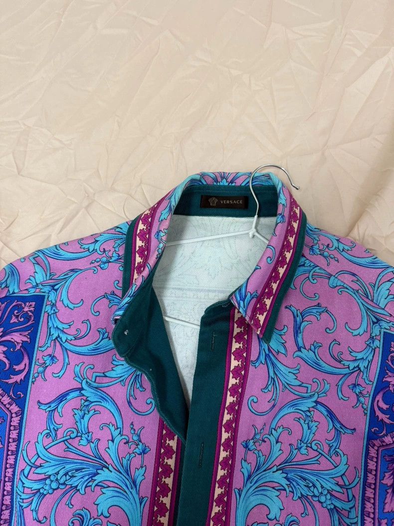 Versace Versace Men's denim shirt jacket Size US XL / EU 56 / 4 - 2 Thumbnail