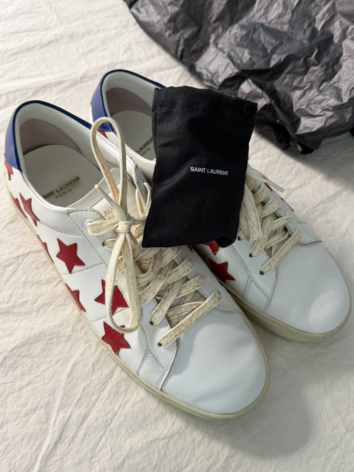 Saint Laurent Paris Saint Laurent SL/06 STARS SNEAKER Red White And Blue Stars Size US 9 / EU 42 - 25 Thumbnail