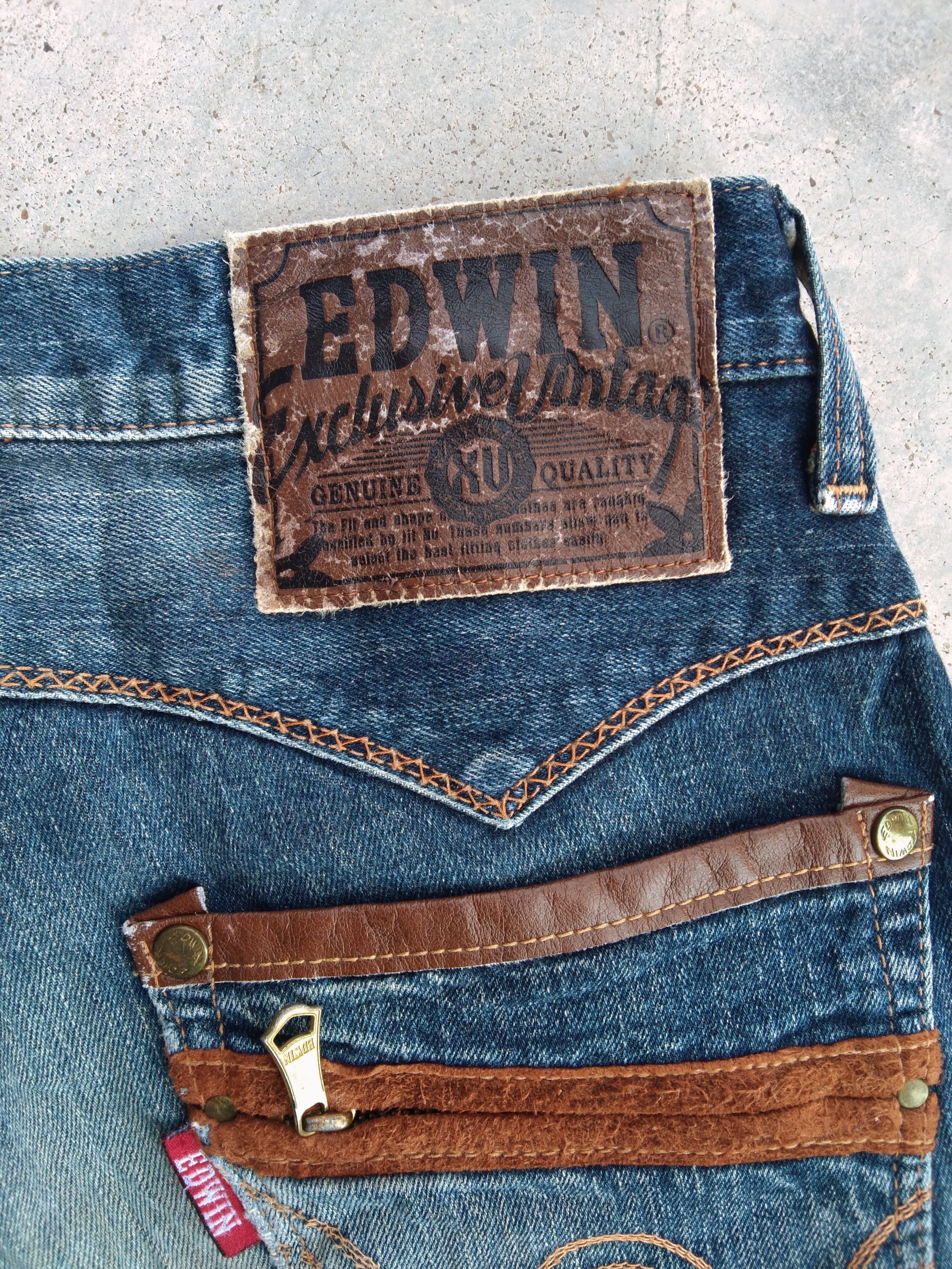 Japanese Brand Vintage Faded Blue Edwin Distressed Jeans 32x31 Size US 32 / EU 48 - 4 Thumbnail