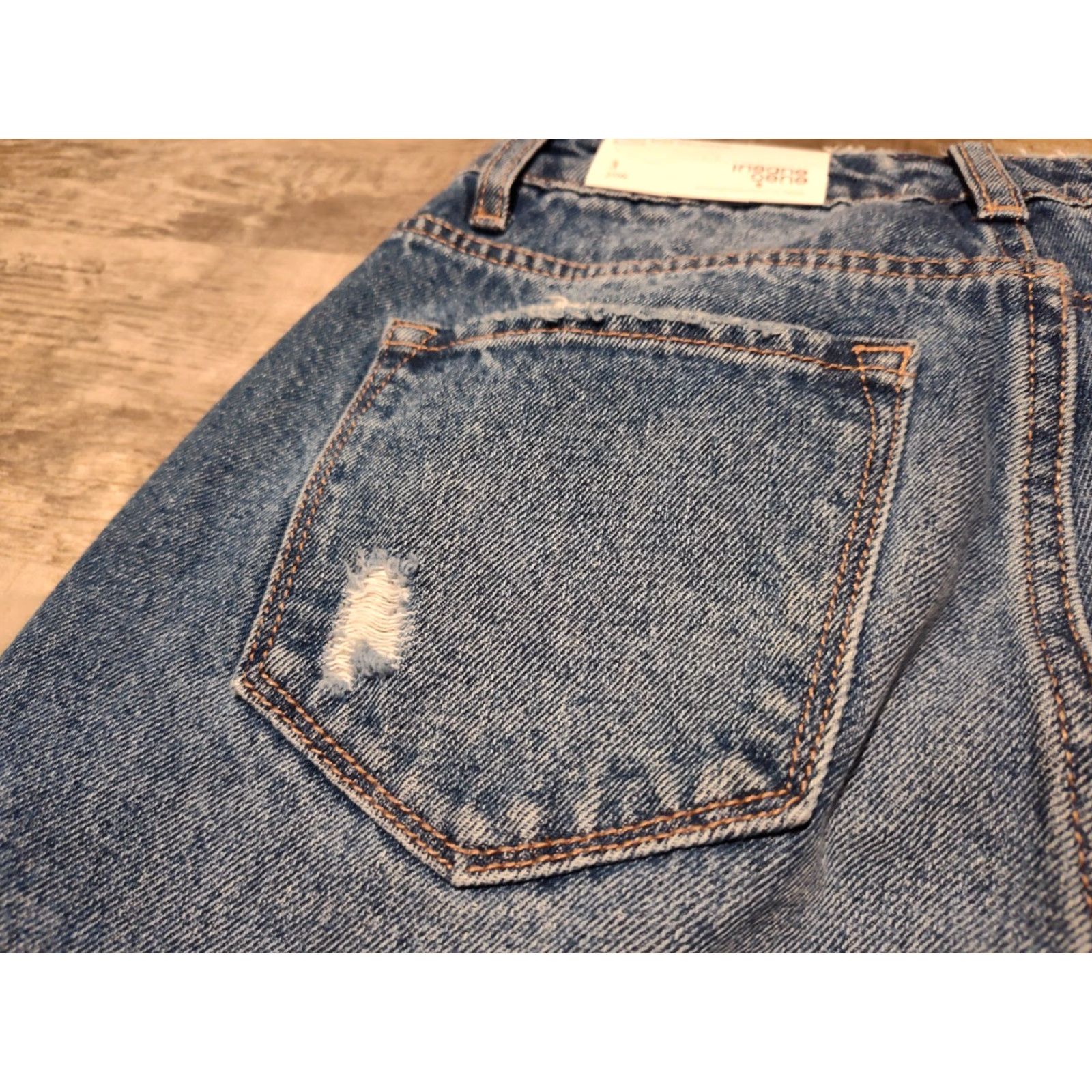 Vintage VINTAGE Insane Gene Womens Jeans Boot Cut Flare Distressed 28W High Rise 33Inch | Cotton Denim, Relaxed Fit, Blue Size 28" / US 6 / IT 42 - 5 Thumbnail