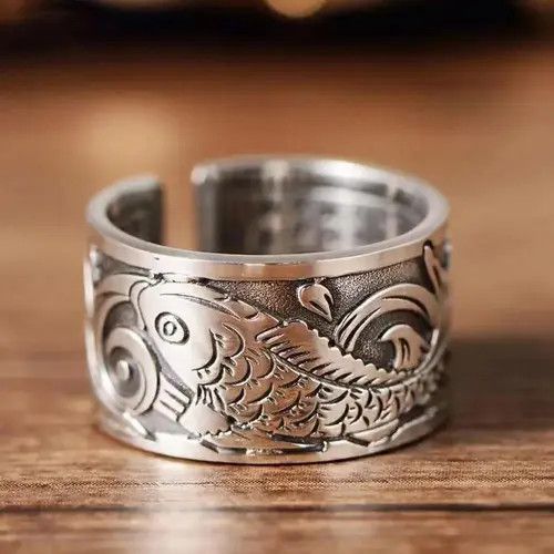 Other Vintage Koi Fish Luck Charm Adjustable Ring Size ONE SIZE - 1 Thumbnail
