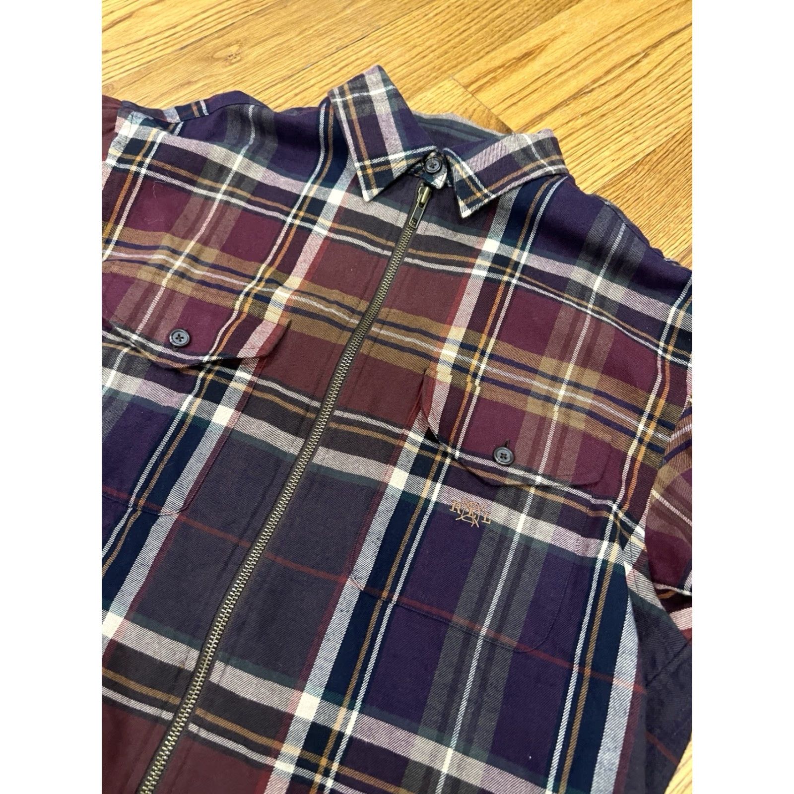 Ralph Lauren Lauren Ralph Lauren Womens Plaid Chore Jacket Shirt Sz M Shacket Western Preppy Brown Size M / US 6-8 / IT 42-44 - 2 Thumbnail